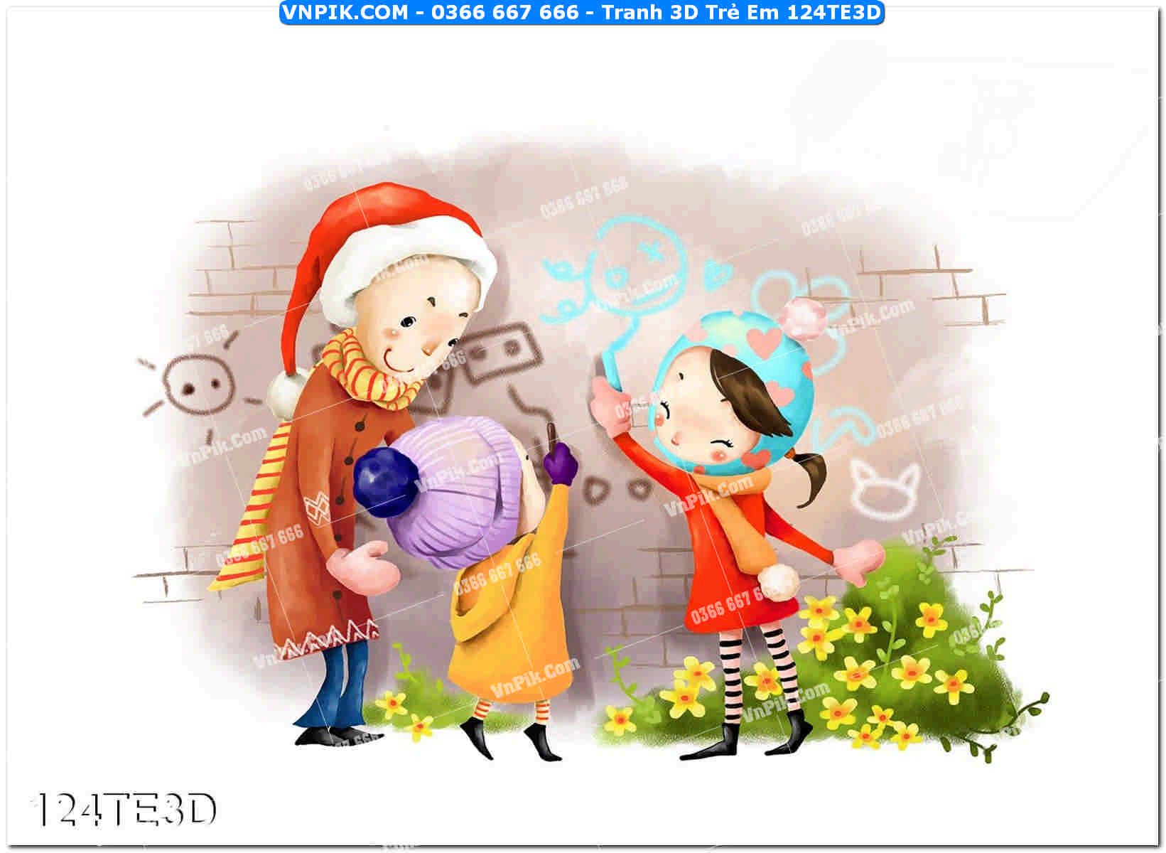 Tranh 3D Trẻ Em 124TE3D