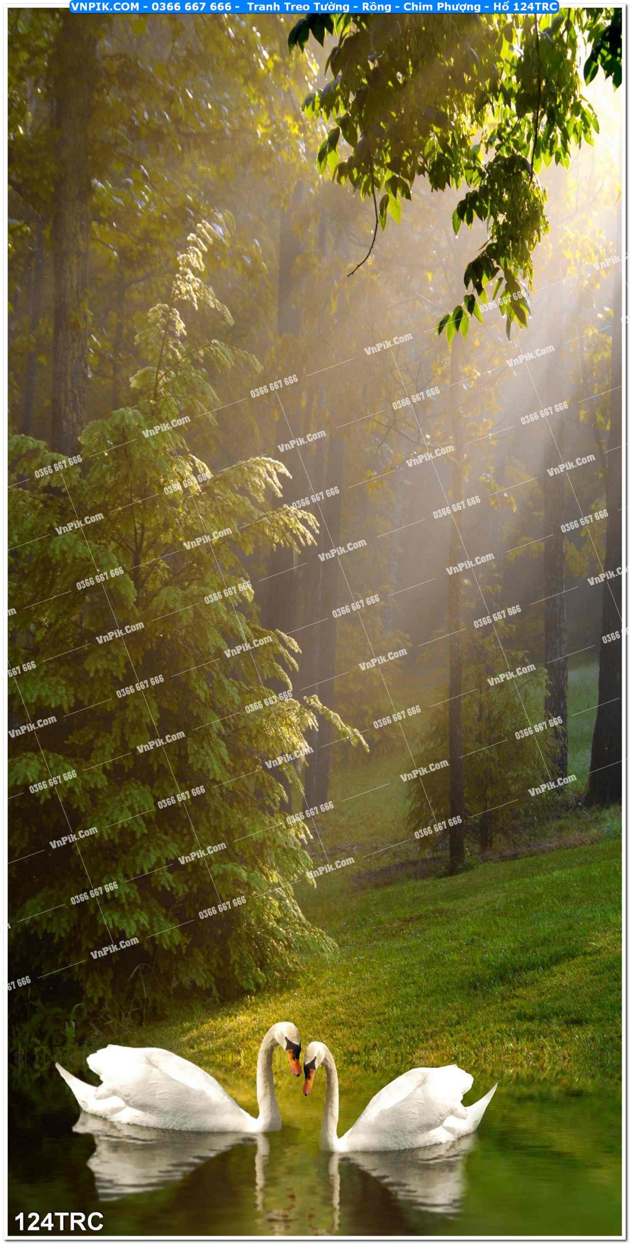 Tranh Treo Tường – Rồng – Chim Phượng – Hổ 124TRC