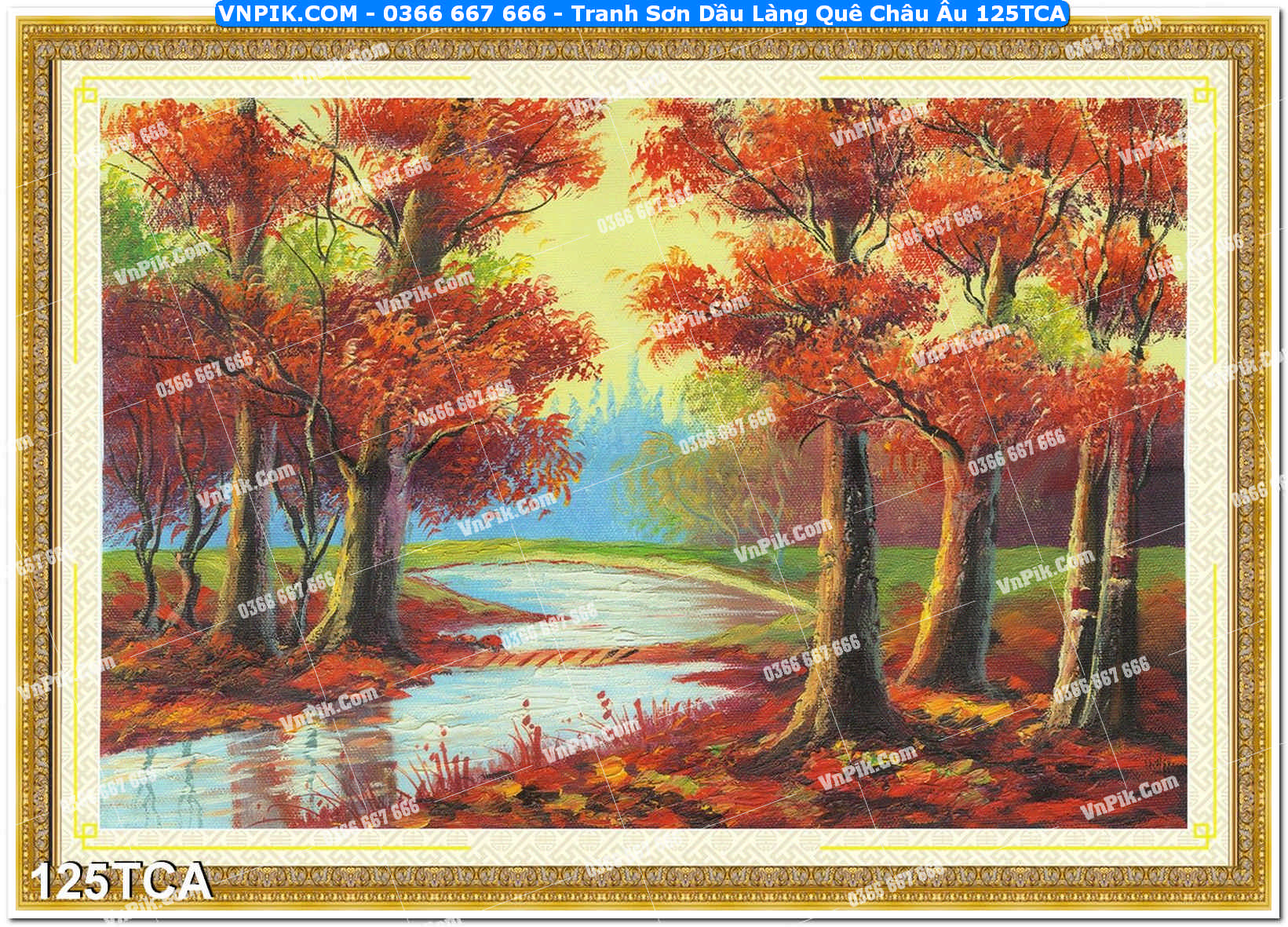Tranh Sơn Dầu Làng Quê Châu Âu (125TCA)