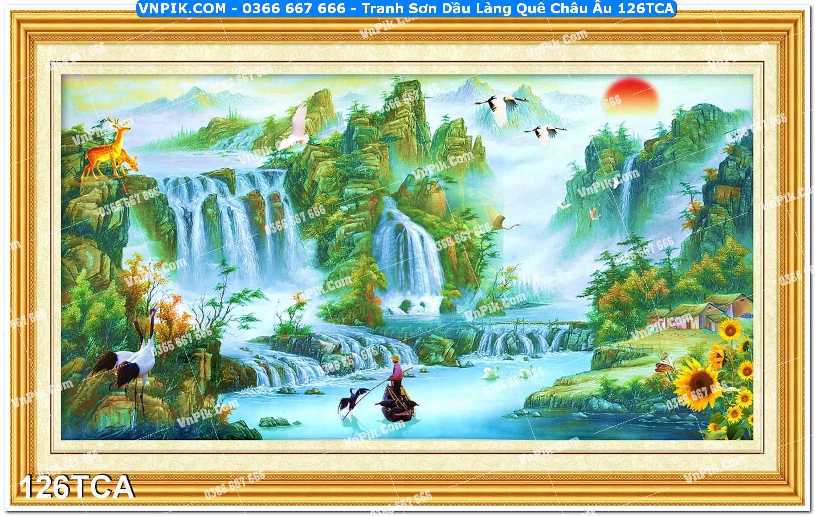 Tranh Sơn Dầu Làng Quê Châu Âu (126TCA)