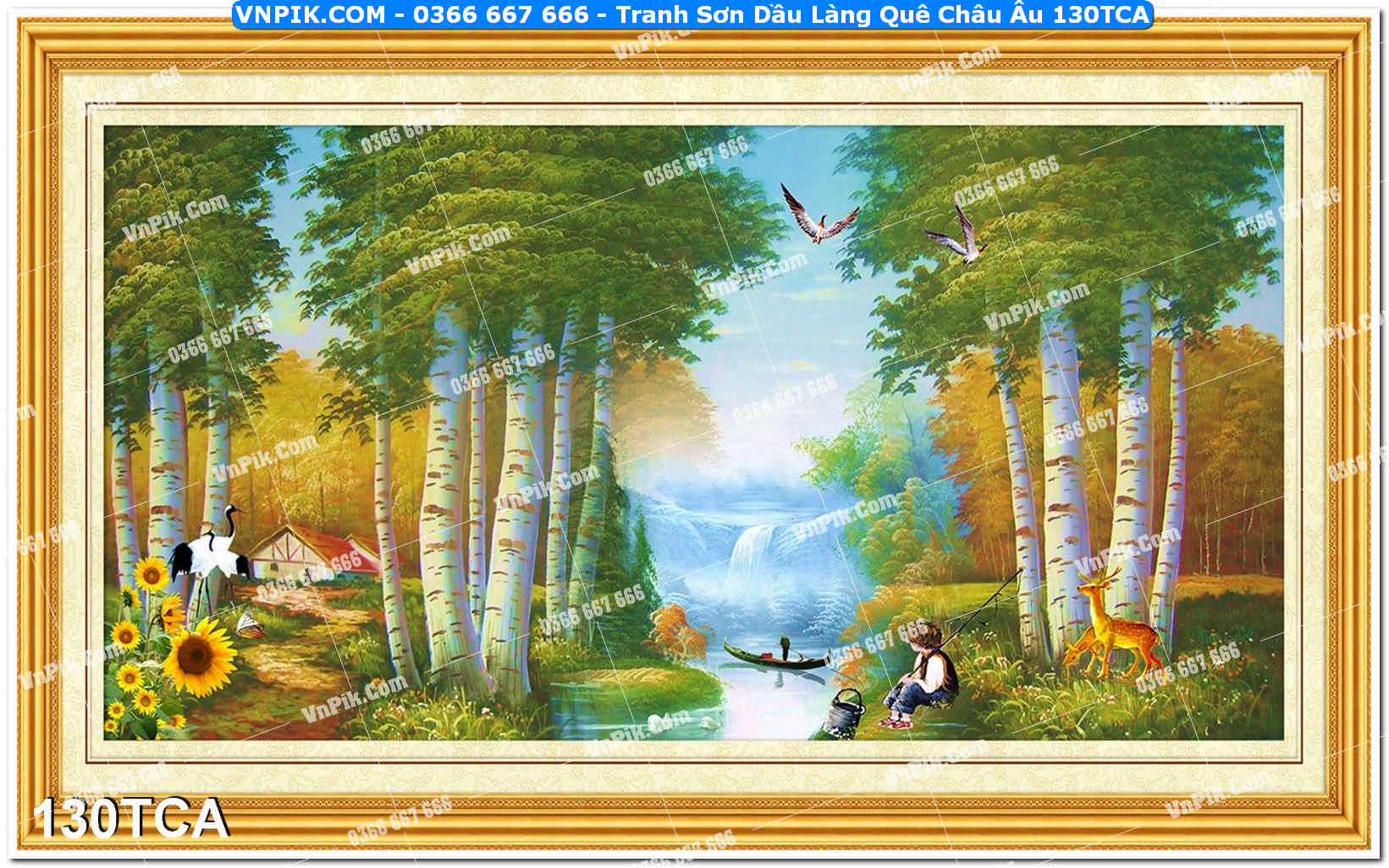 Tranh Sơn Dầu Làng Quê Châu Âu (130TCA)