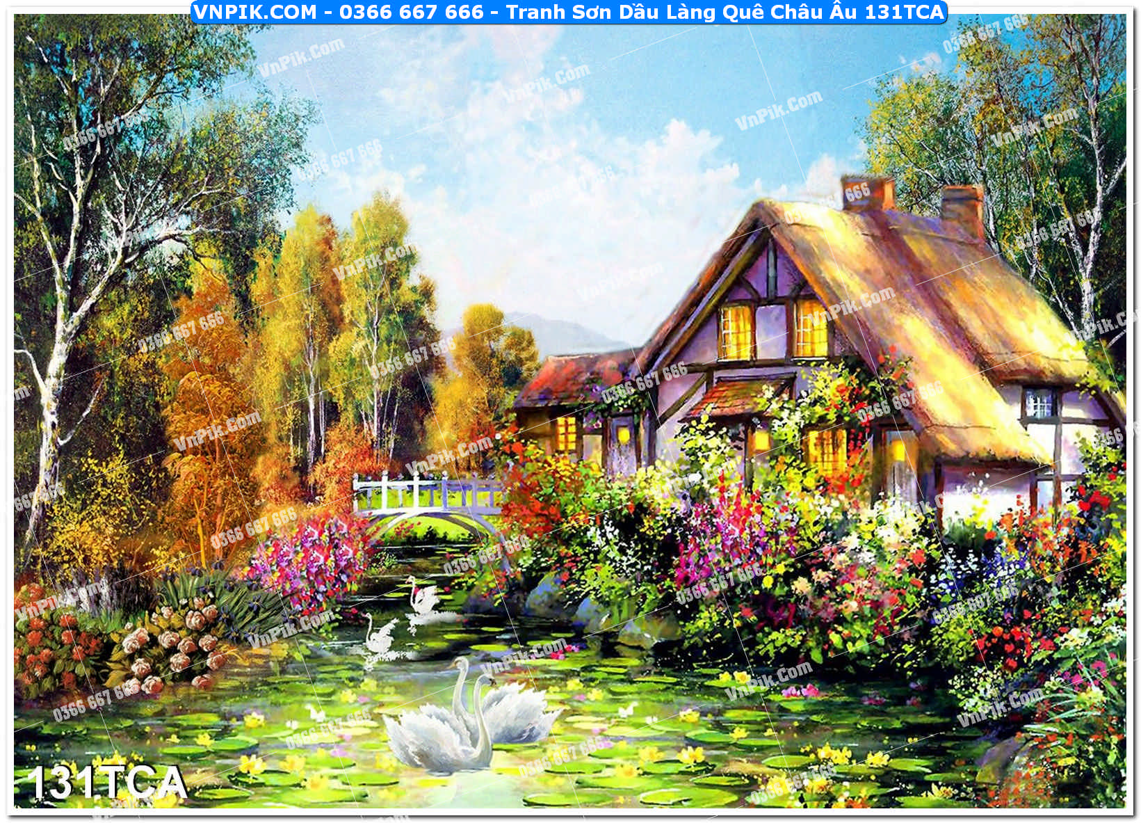 Tranh Sơn Dầu Làng Quê Châu Âu (131TCA)