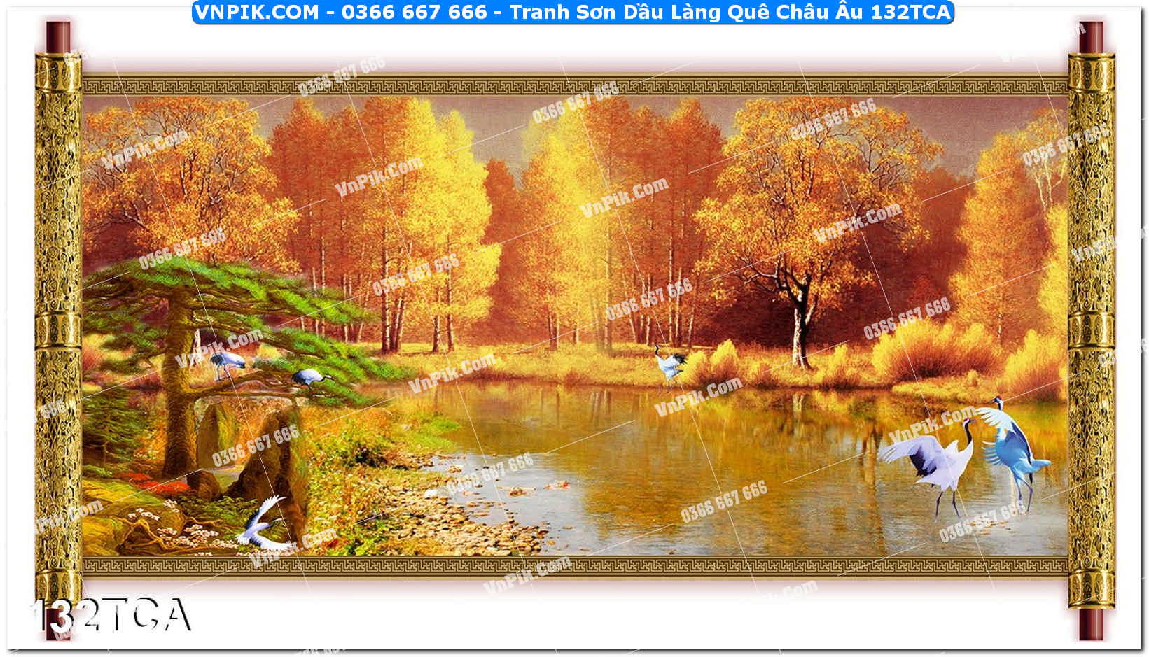 Tranh Sơn Dầu Làng Quê Châu Âu (132TCA)