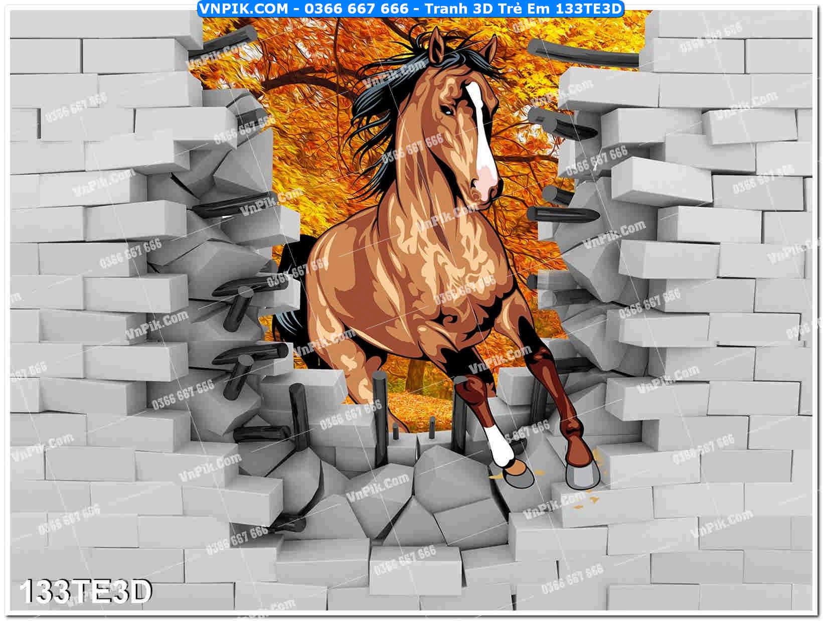 Tranh 3D Trẻ Em 133TE3D