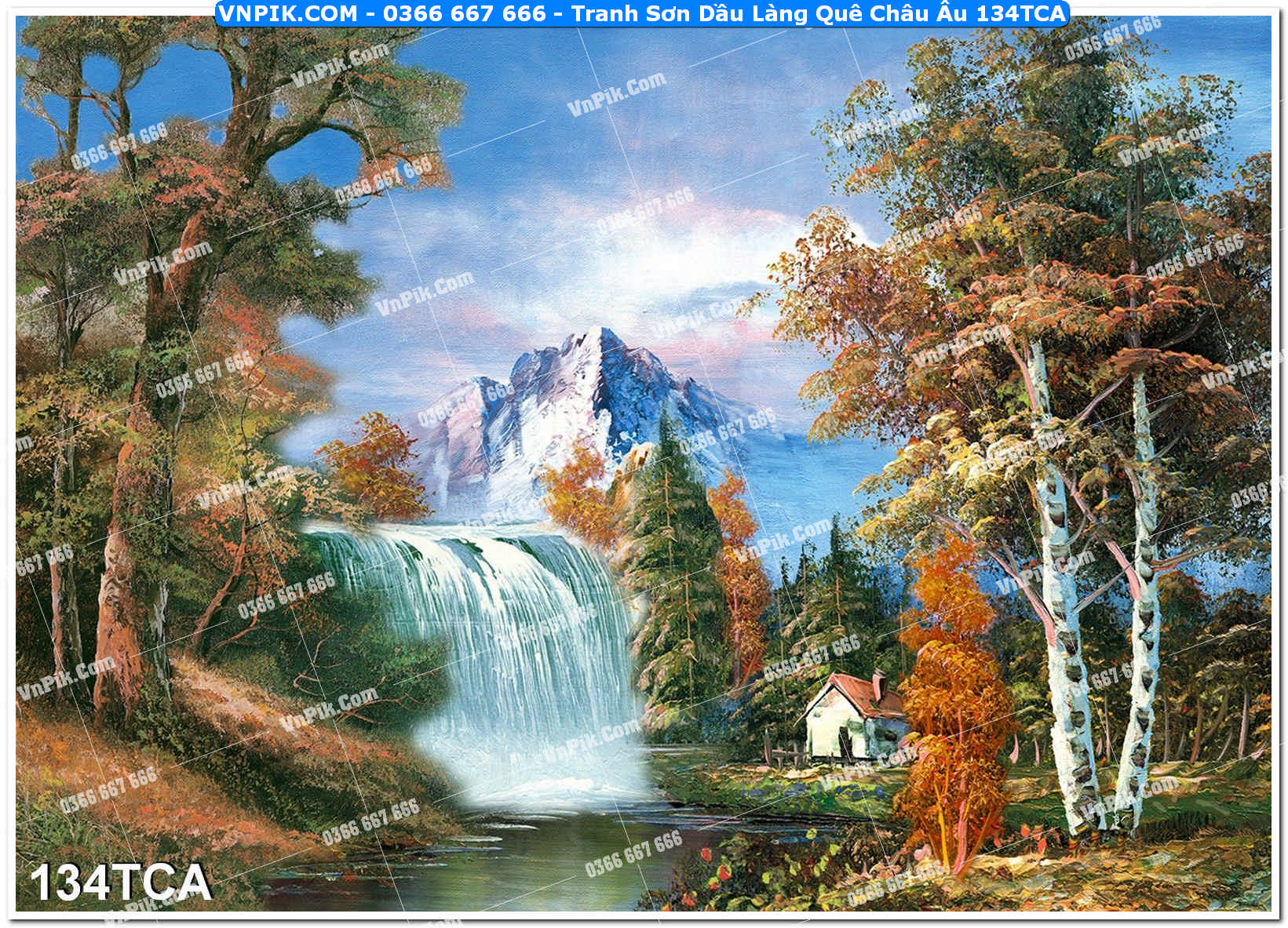 Tranh Sơn Dầu Làng Quê Châu Âu (134TCA)