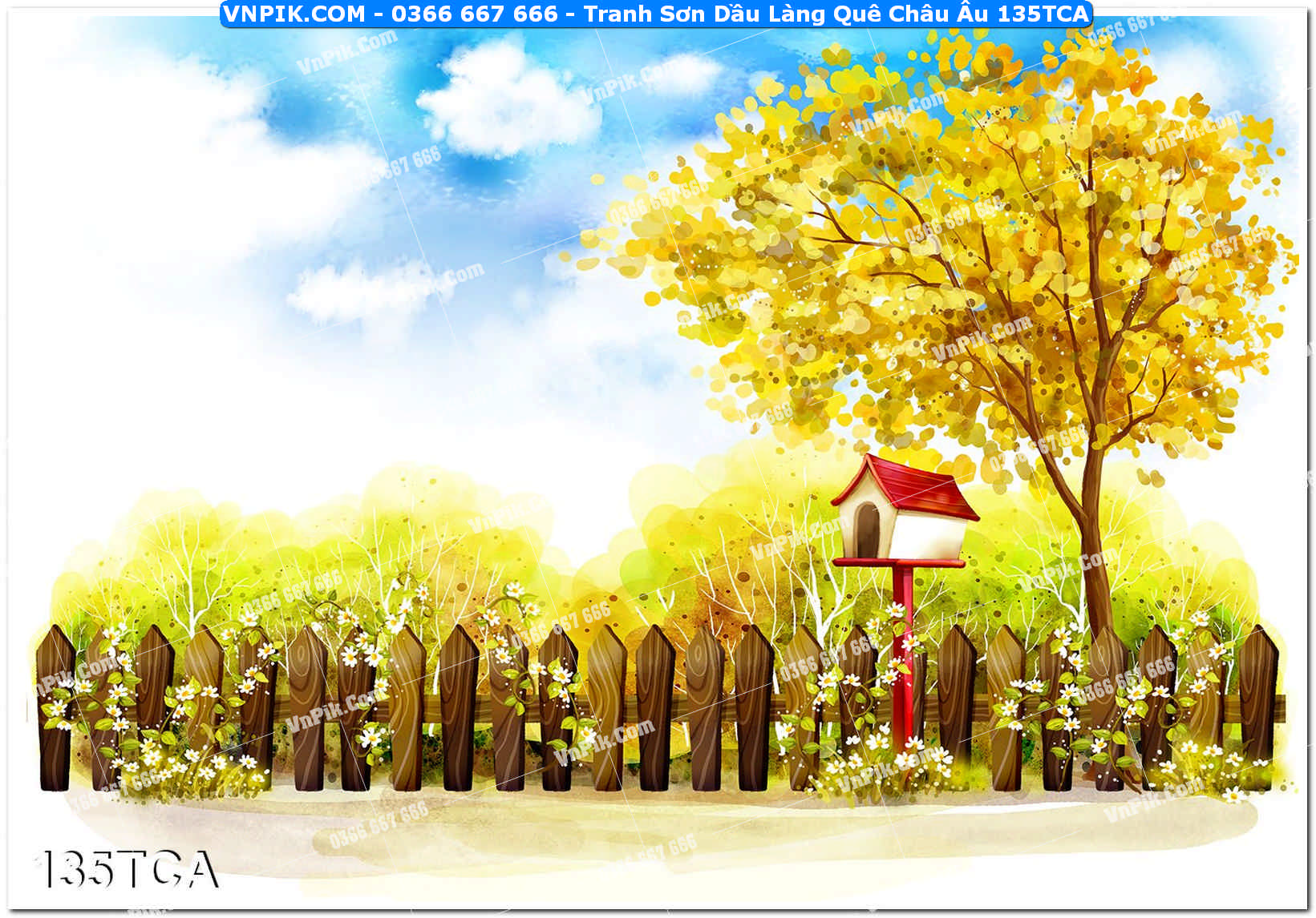 Tranh Sơn Dầu Làng Quê Châu Âu (135TCA)