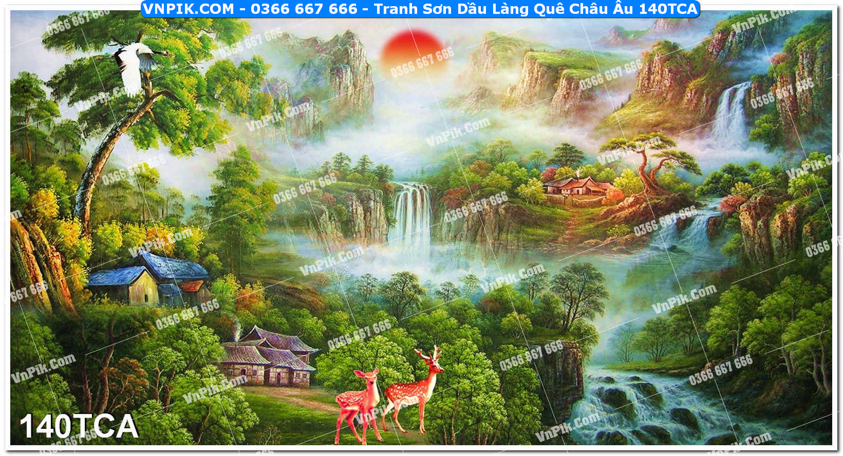 Tranh Sơn Dầu Làng Quê Châu Âu (140TCA)