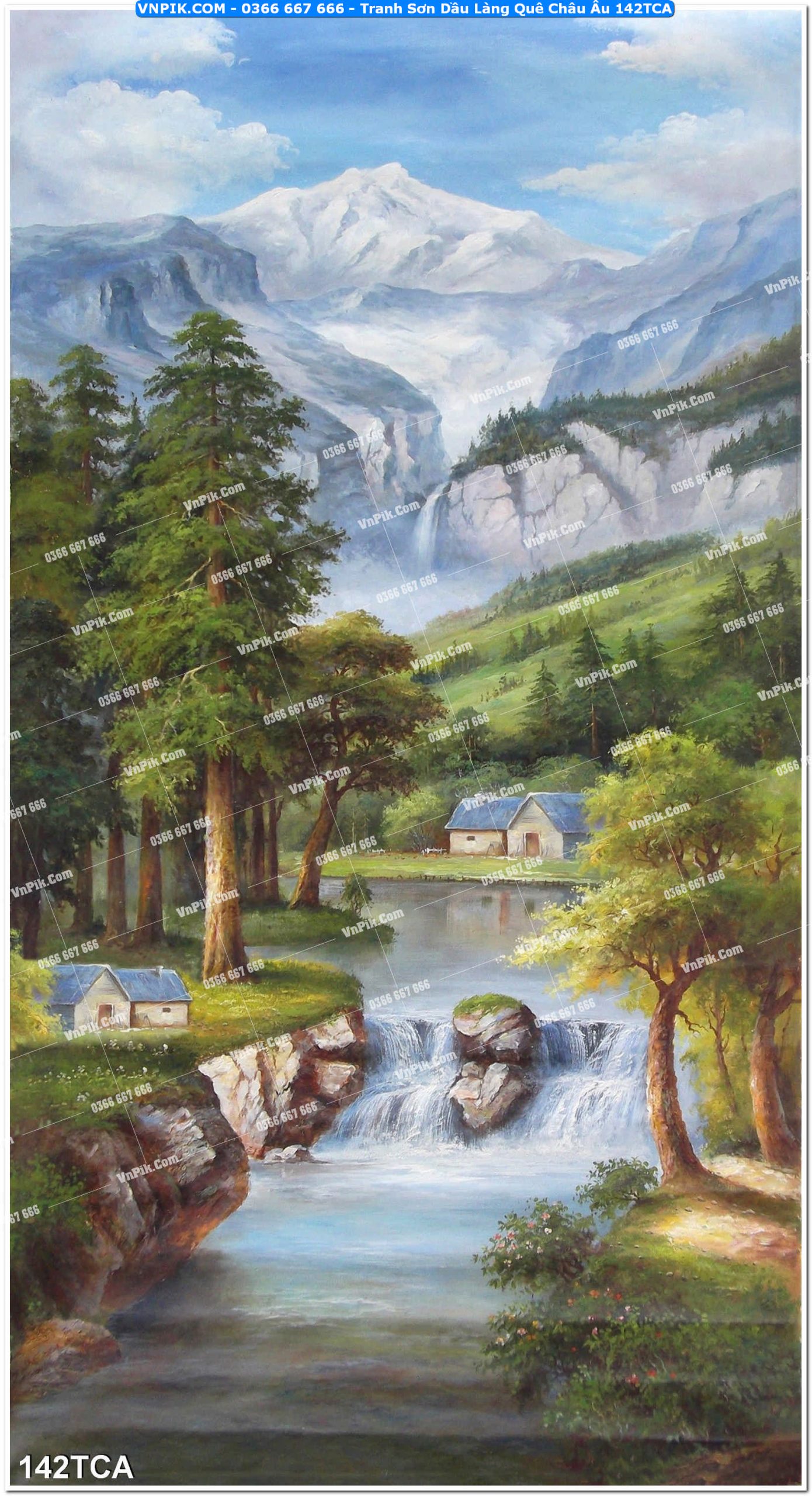 Tranh Sơn Dầu Làng Quê Châu Âu (142TCA)