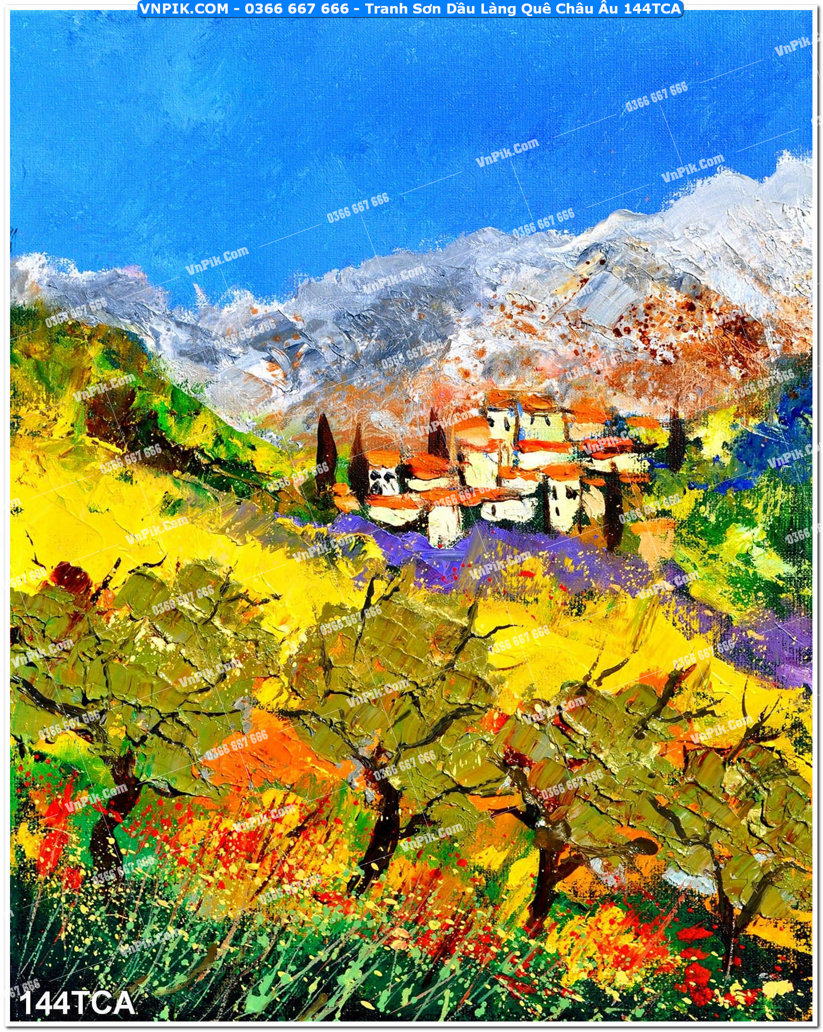 Tranh Sơn Dầu Làng Quê Châu Âu (144TCA)