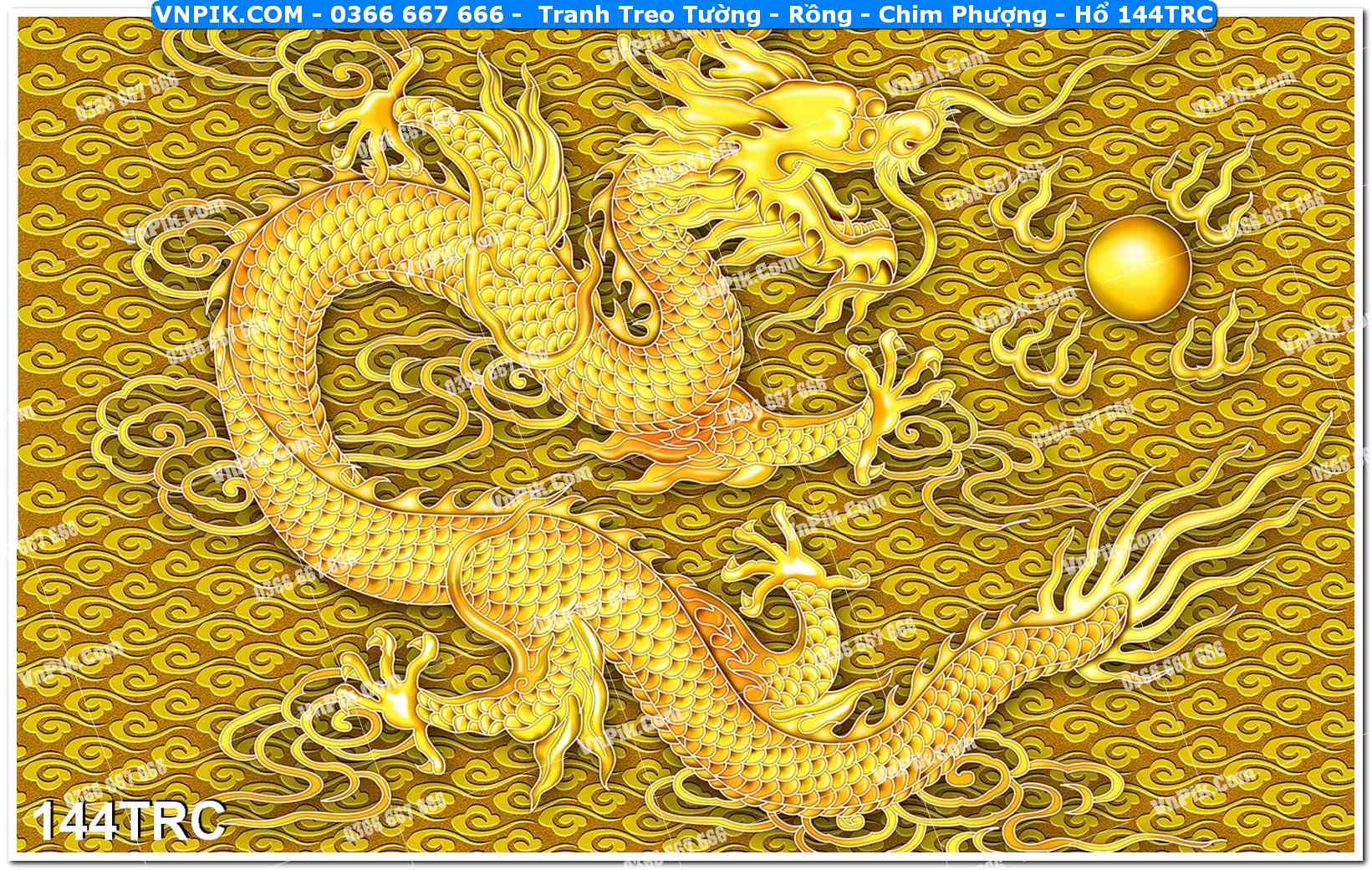 Tranh Treo Tường – Rồng – Chim Phượng – Hổ 144TRC