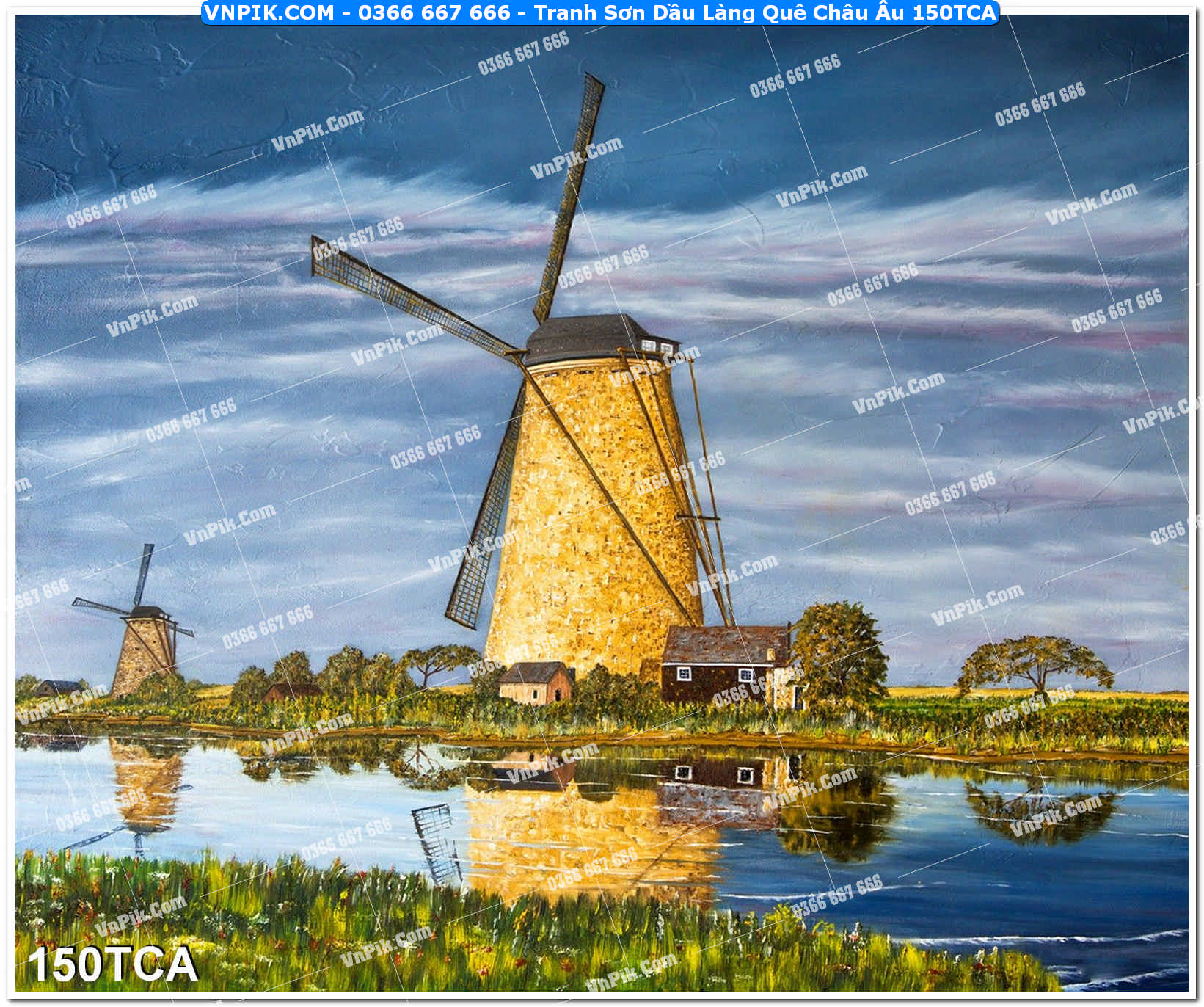 Tranh Sơn Dầu Làng Quê Châu Âu (150TCA)