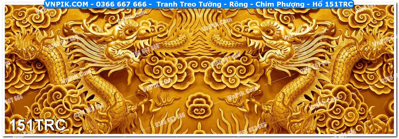 Tranh Treo Tường – Rồng – Chim Phượng – Hổ 151TRC