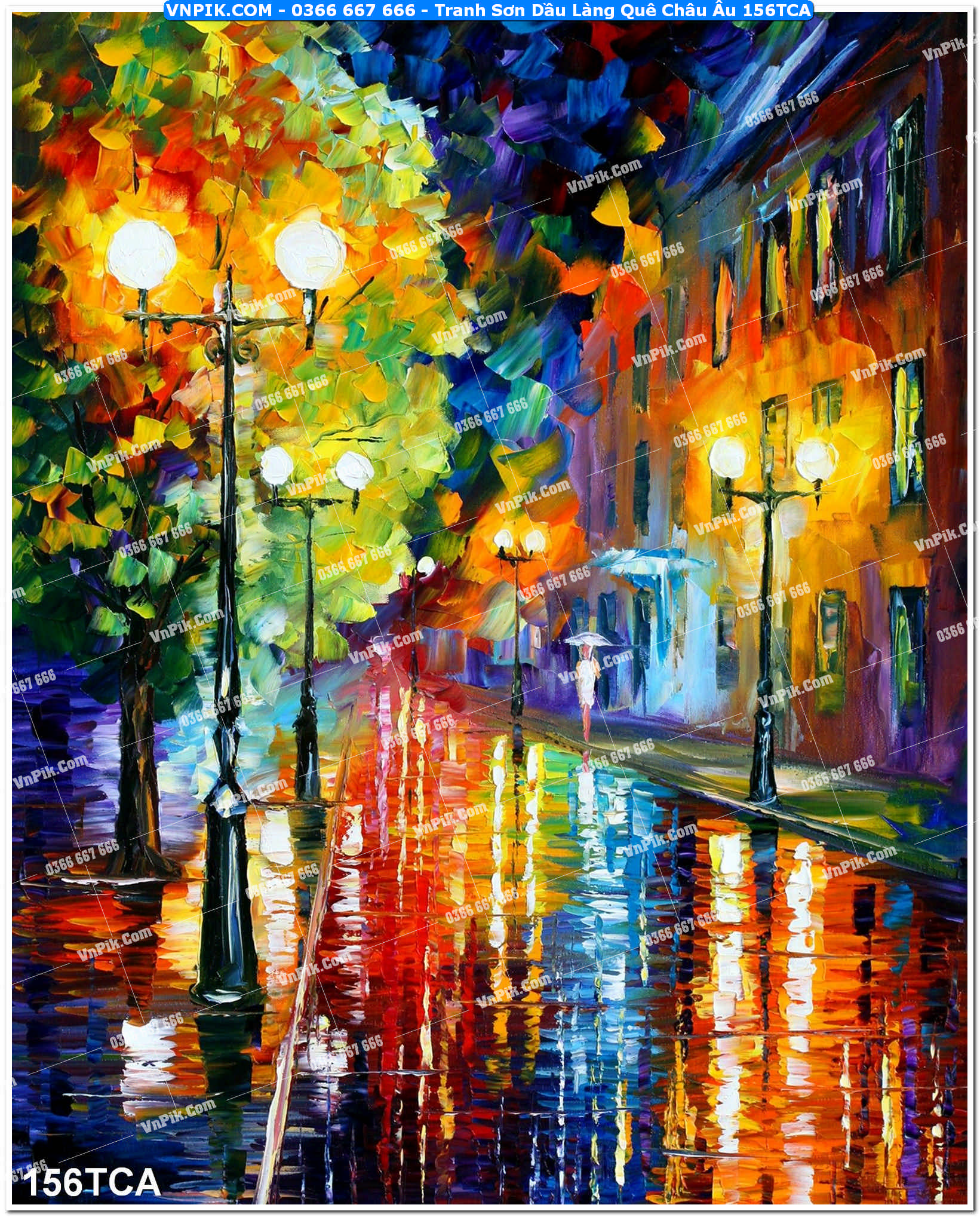 Tranh Sơn Dầu Làng Quê Châu Âu (156TCA)