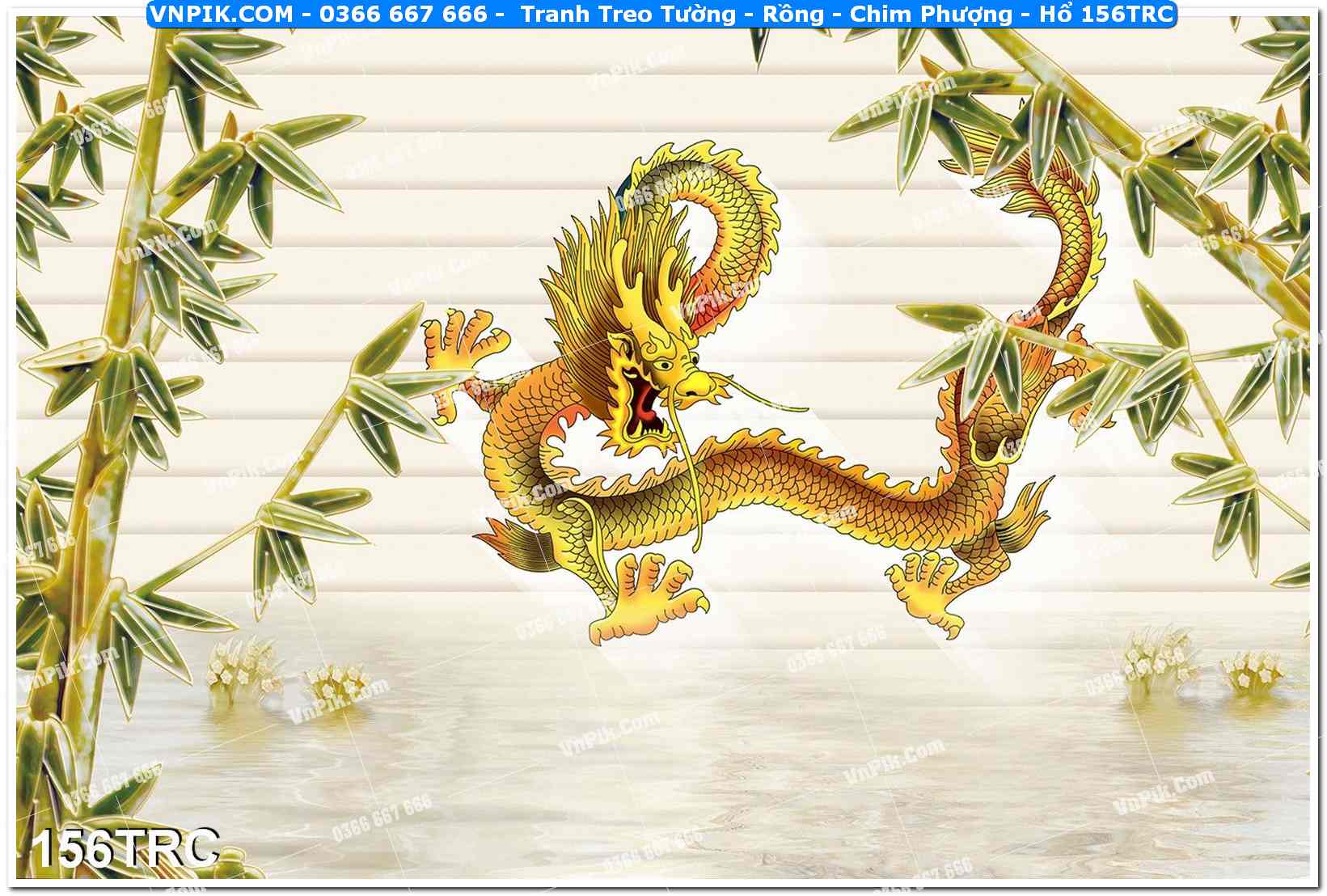 Tranh Treo Tường – Rồng – Chim Phượng – Hổ 156TRC