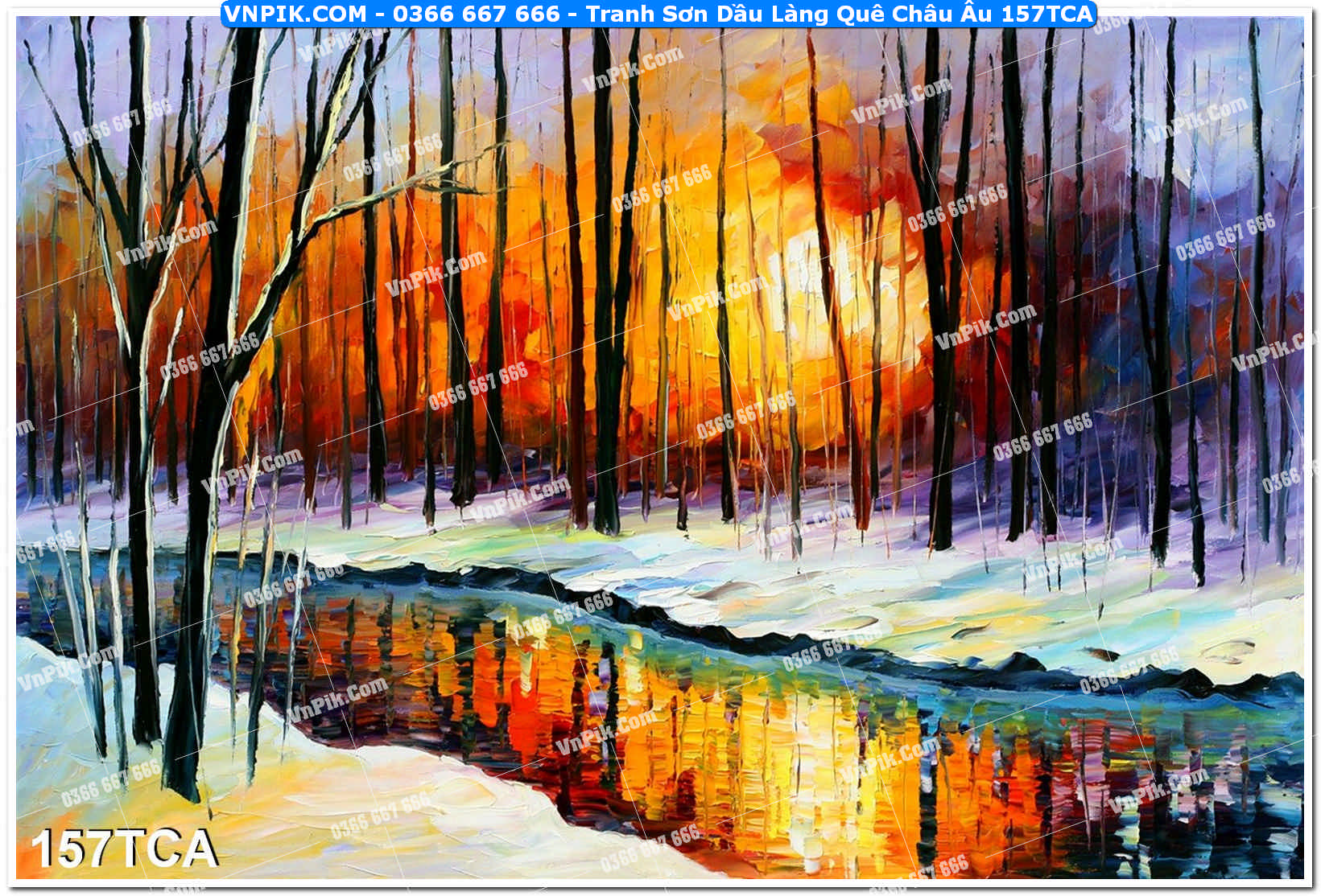 Tranh Sơn Dầu Làng Quê Châu Âu (157TCA)