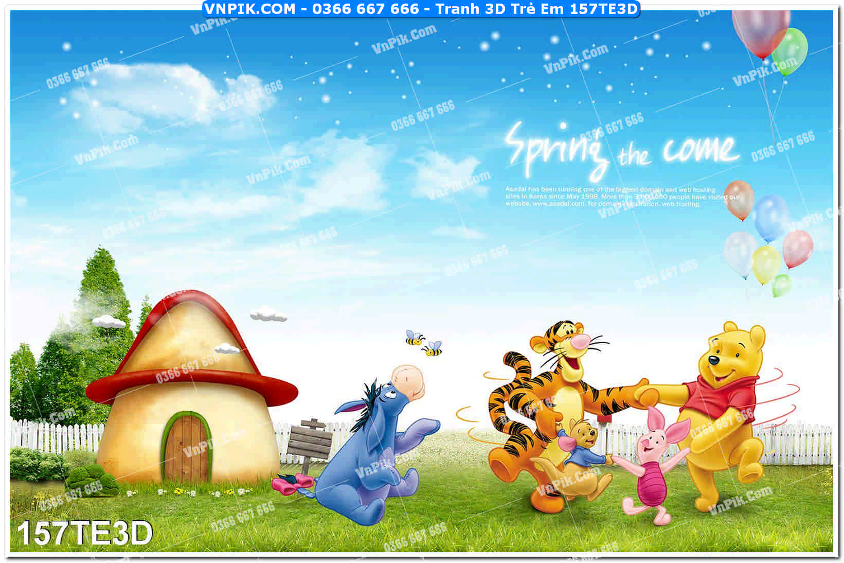 Tranh 3D Trẻ Em 157TE3D