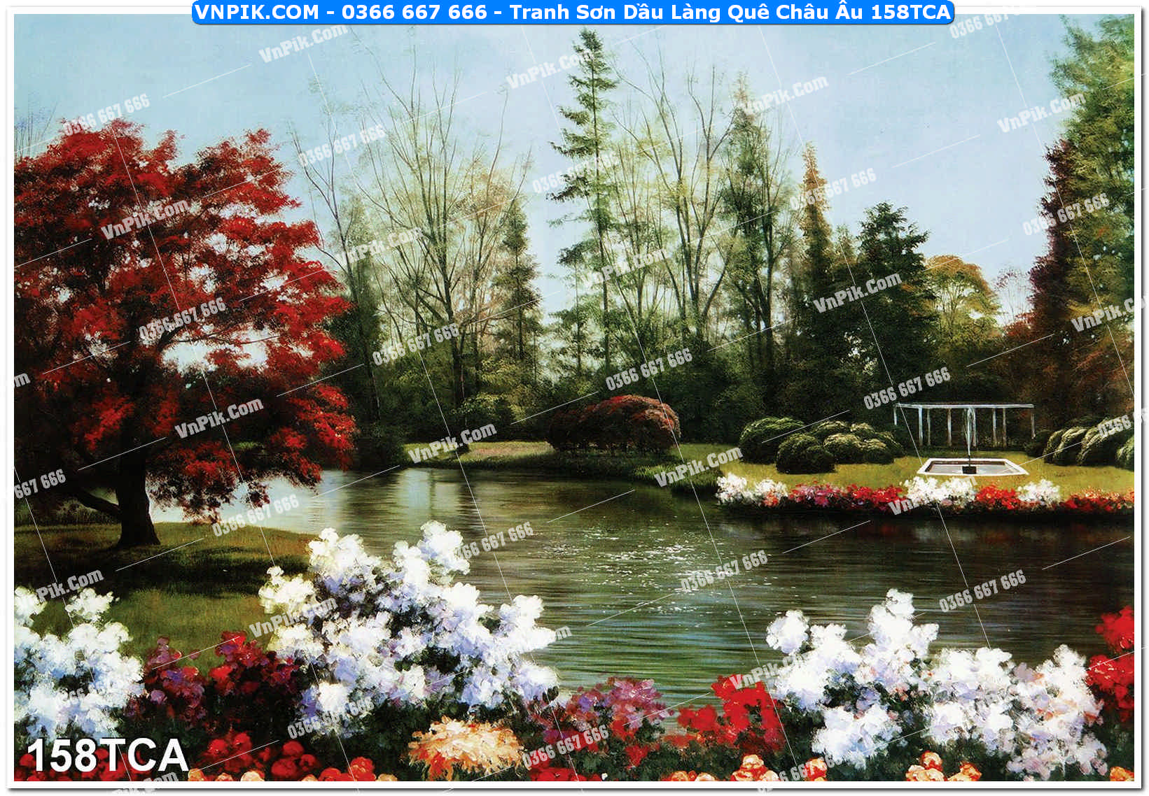 Tranh Sơn Dầu Làng Quê Châu Âu (158TCA)
