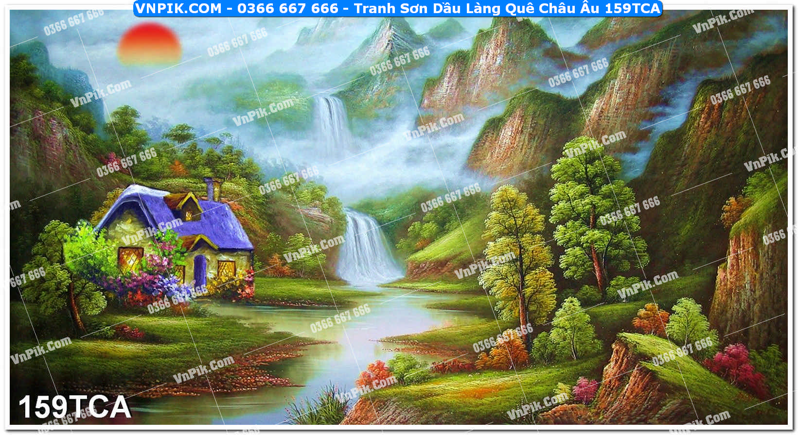 Tranh Sơn Dầu Làng Quê Châu Âu (159TCA)