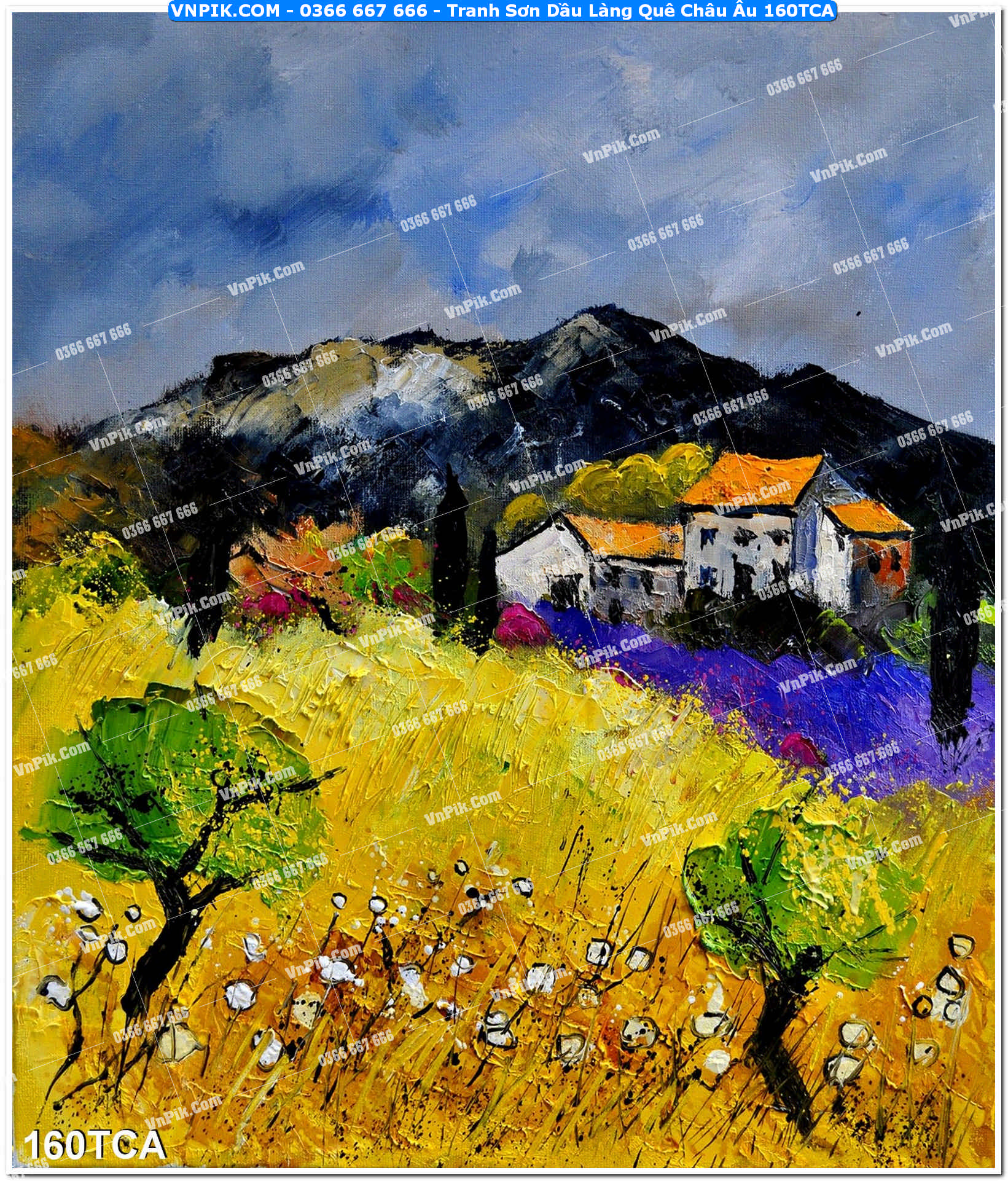 Tranh Sơn Dầu Làng Quê Châu Âu (160TCA)