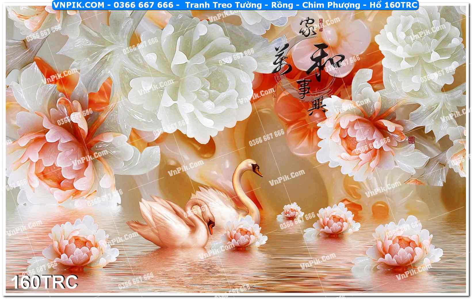 Tranh Treo Tường – Rồng – Chim Phượng – Hổ 160TRC