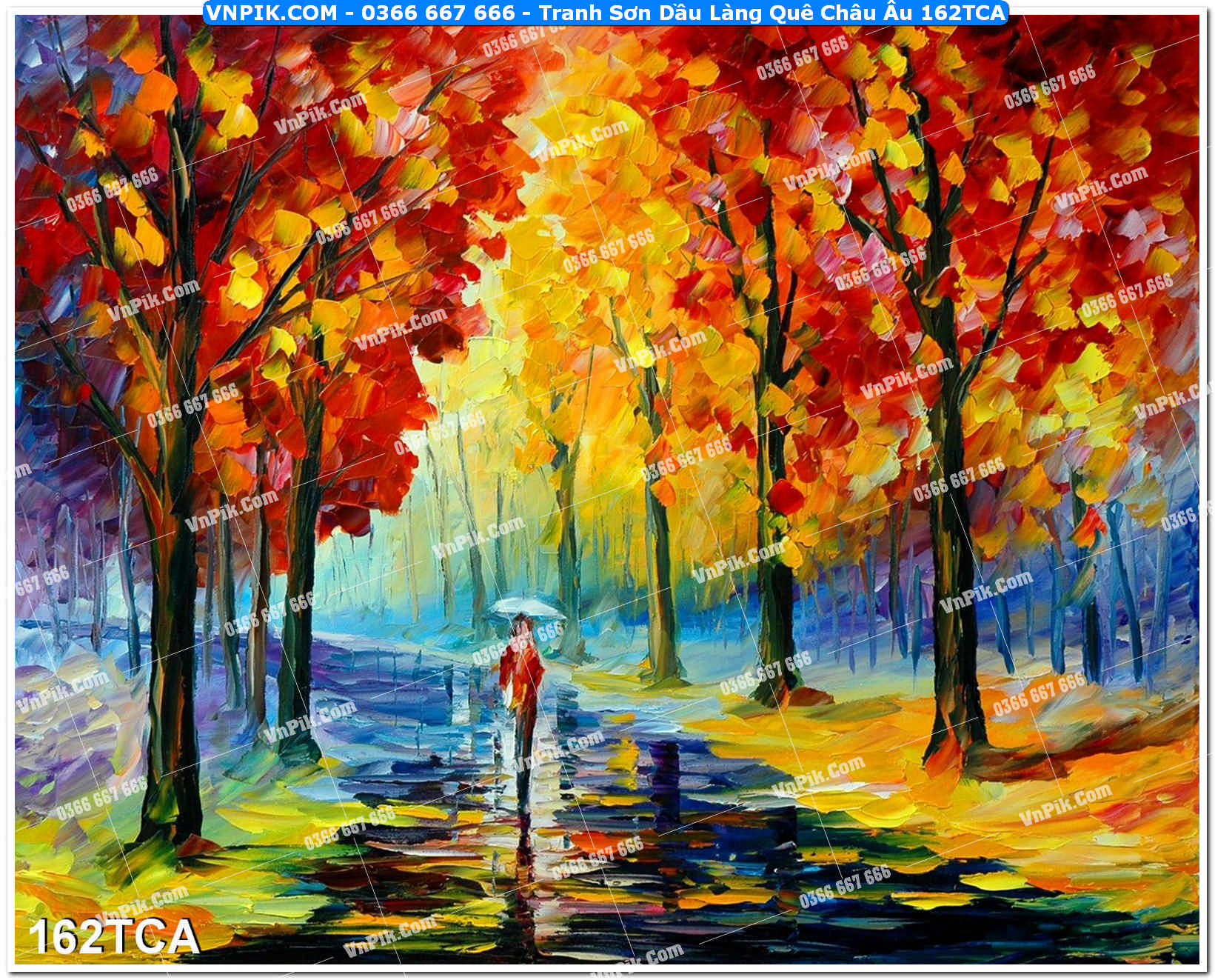 Tranh Sơn Dầu Làng Quê Châu Âu (162TCA)