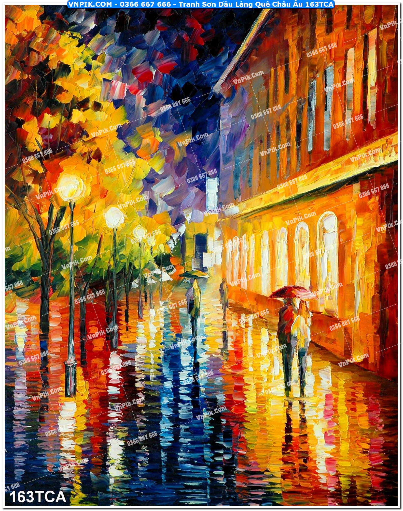 Tranh Sơn Dầu Làng Quê Châu Âu (163TCA)