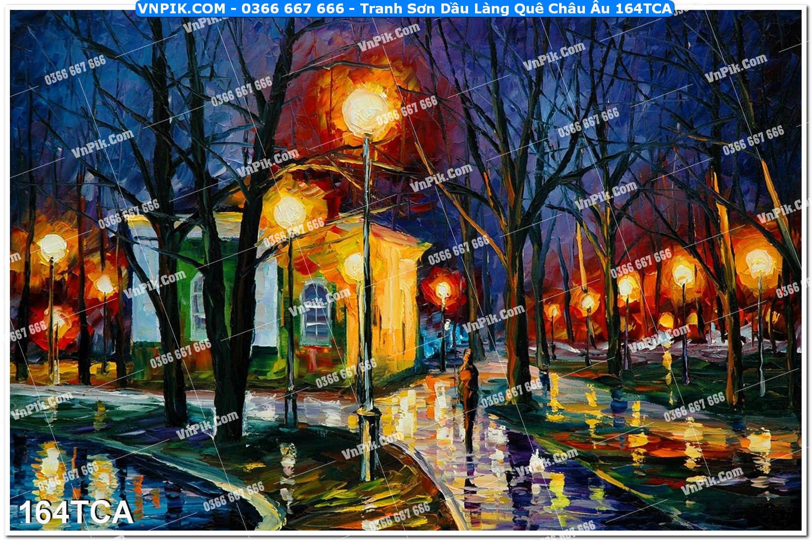Tranh Sơn Dầu Làng Quê Châu Âu (164TCA)