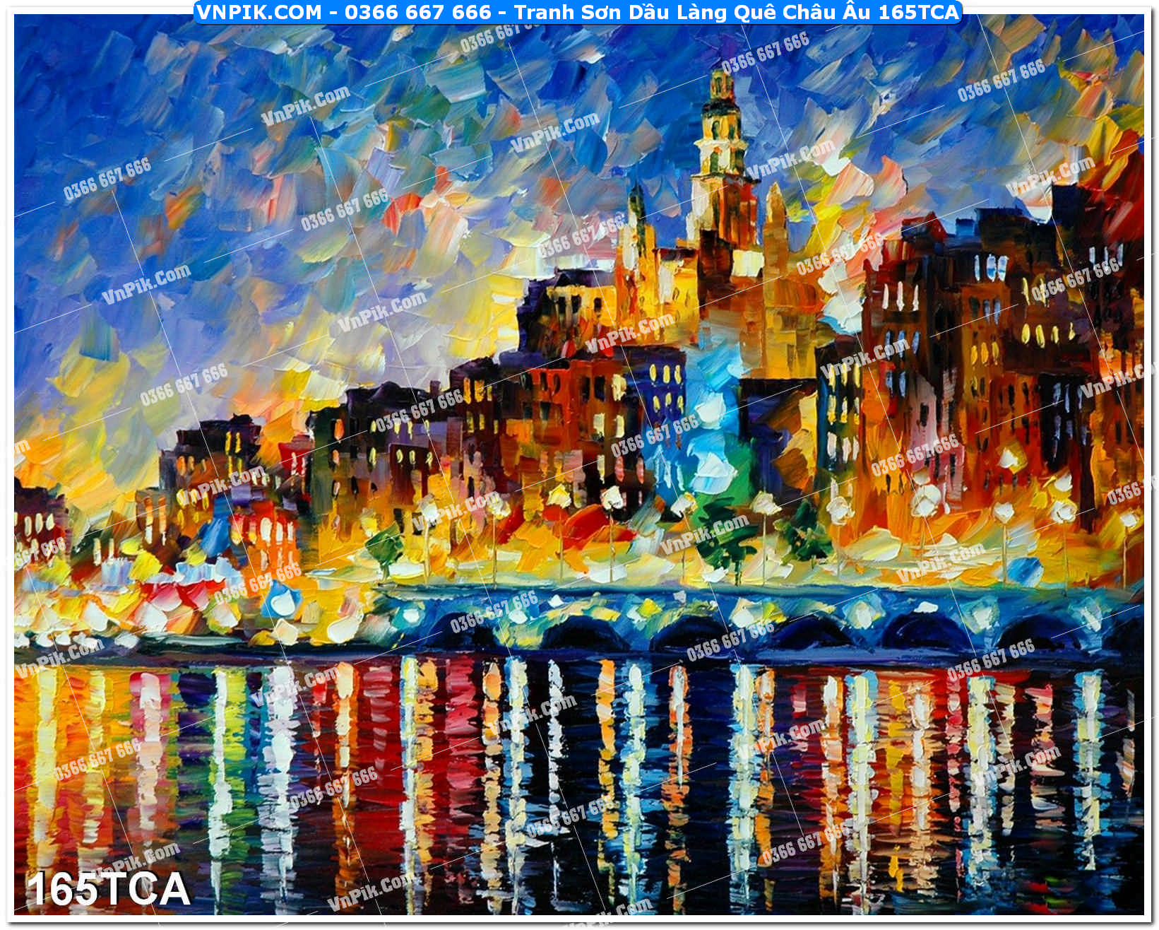 Tranh Sơn Dầu Làng Quê Châu Âu (165TCA)