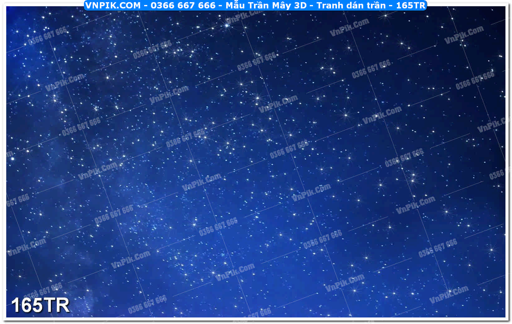 Mẫu Trần Mây 3D – Tranh dán trần 165TR