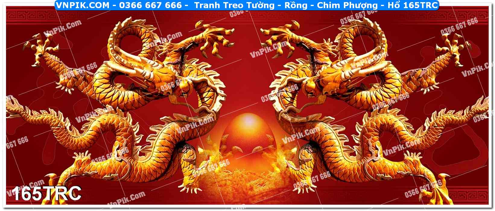 Tranh Treo Tường – Rồng – Chim Phượng – Hổ 165TRC