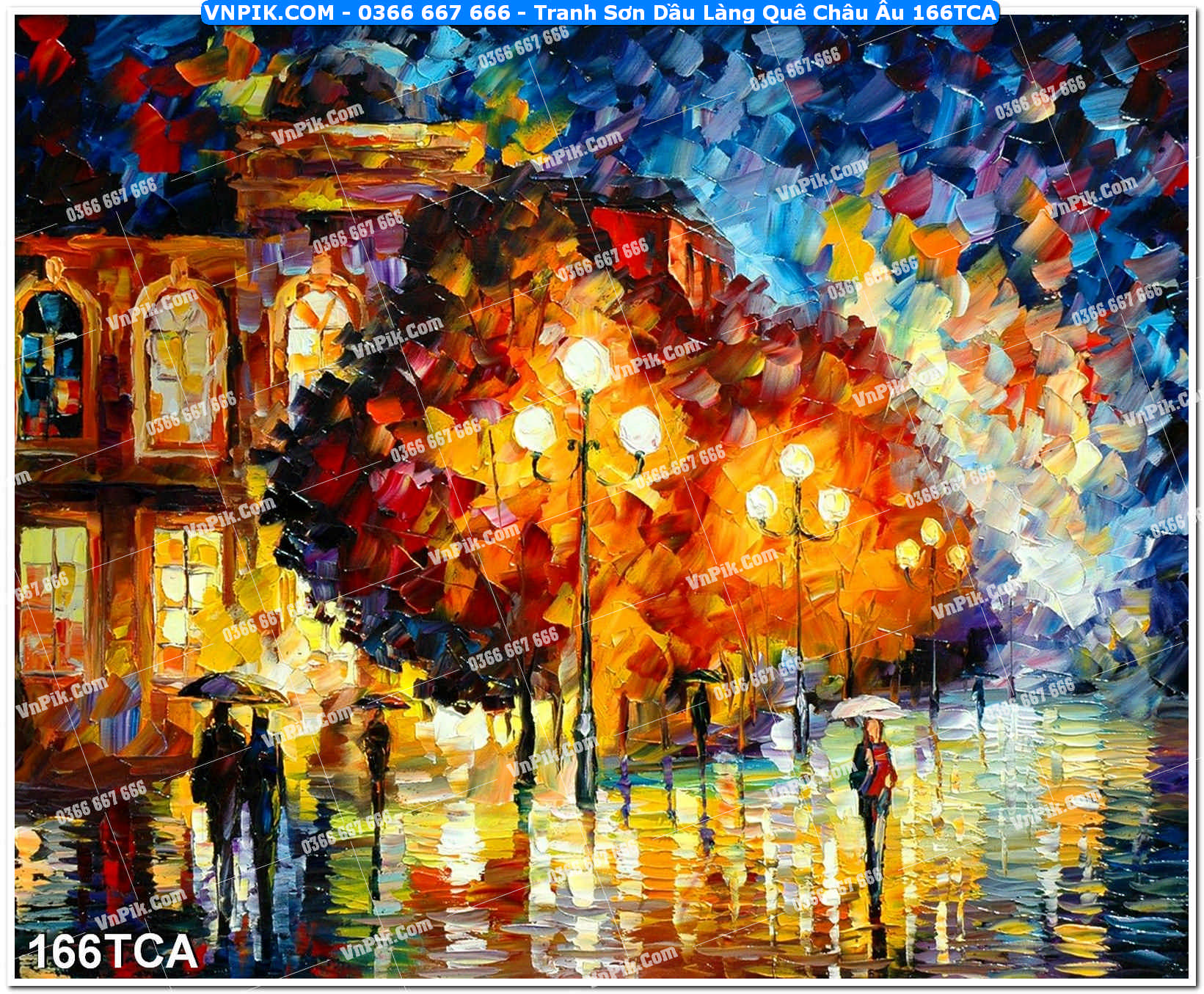 Tranh Sơn Dầu Làng Quê Châu Âu (166TCA)