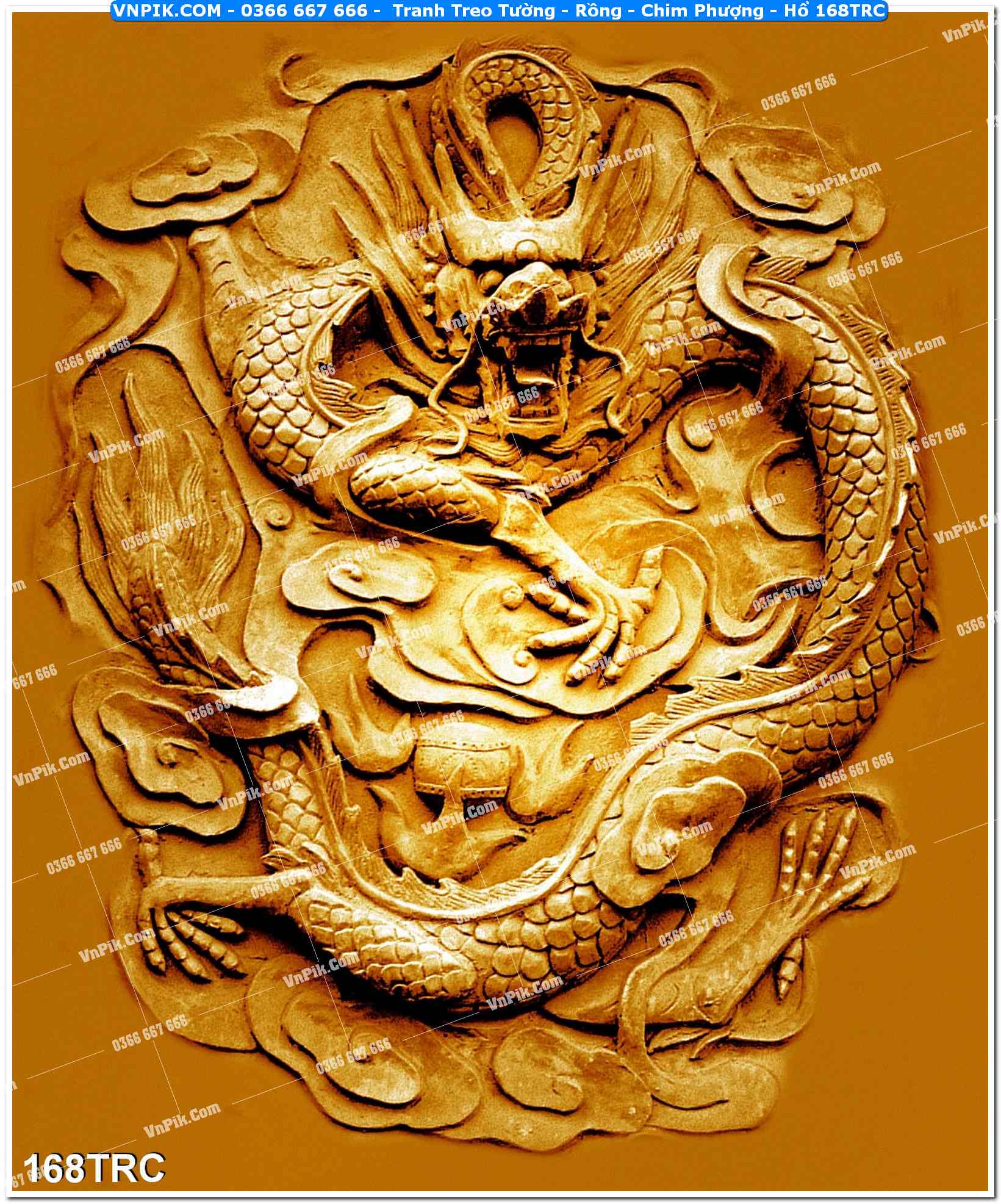 Tranh Treo Tường – Rồng – Chim Phượng – Hổ 168TRC