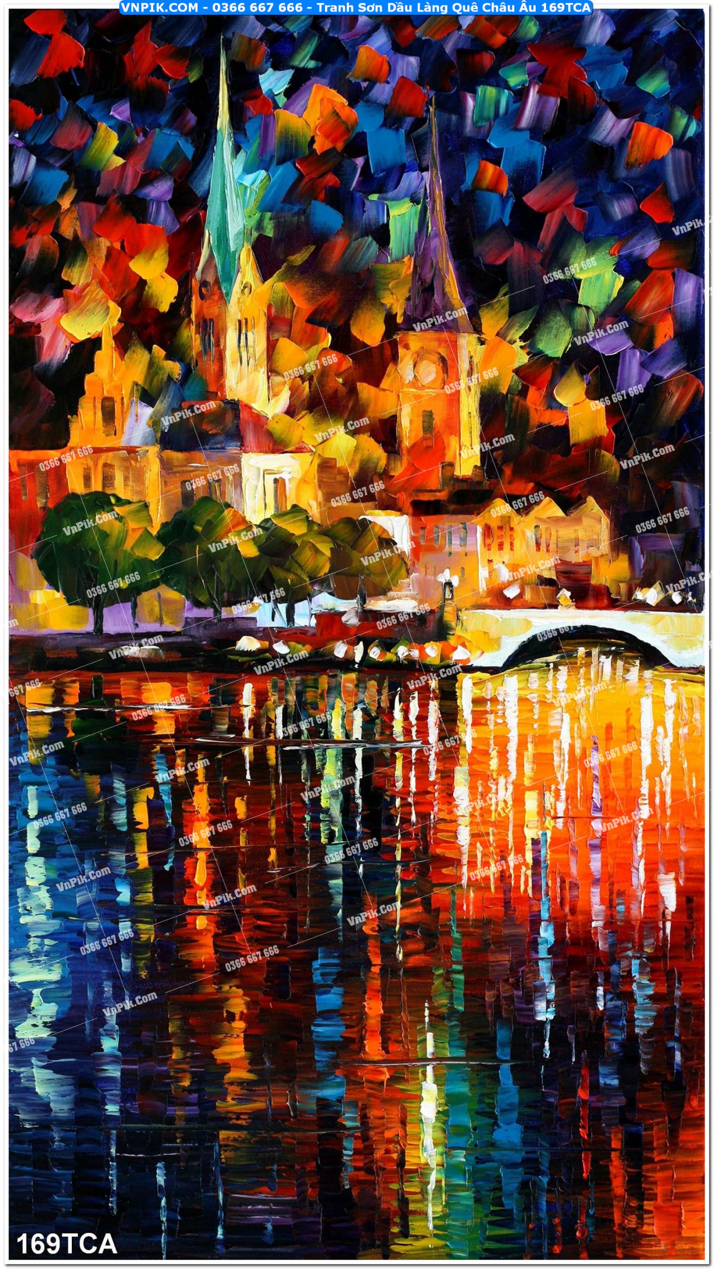 Tranh Sơn Dầu Làng Quê Châu Âu (169TCA)