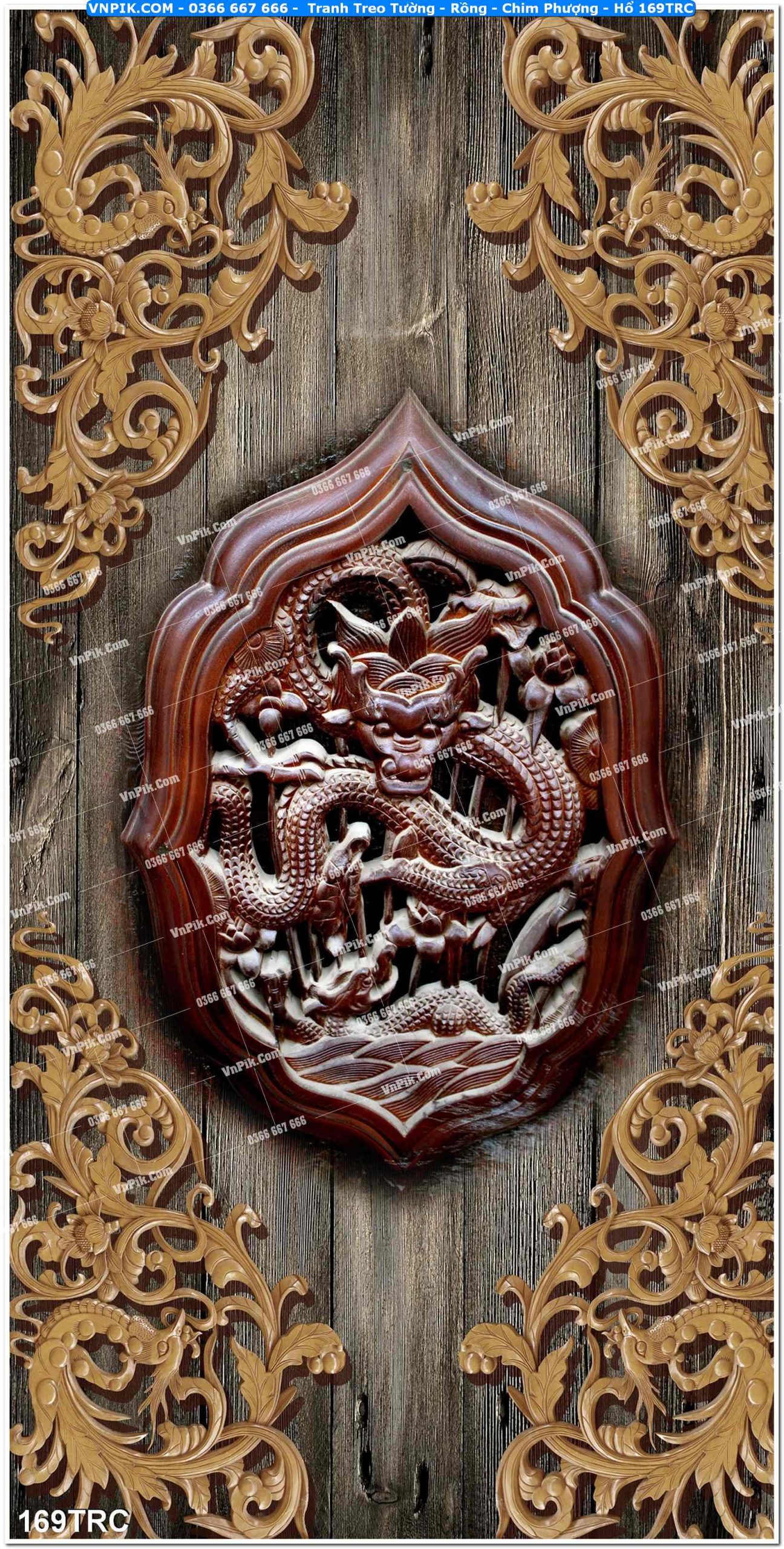 Tranh Treo Tường – Rồng – Chim Phượng – Hổ 169TRC