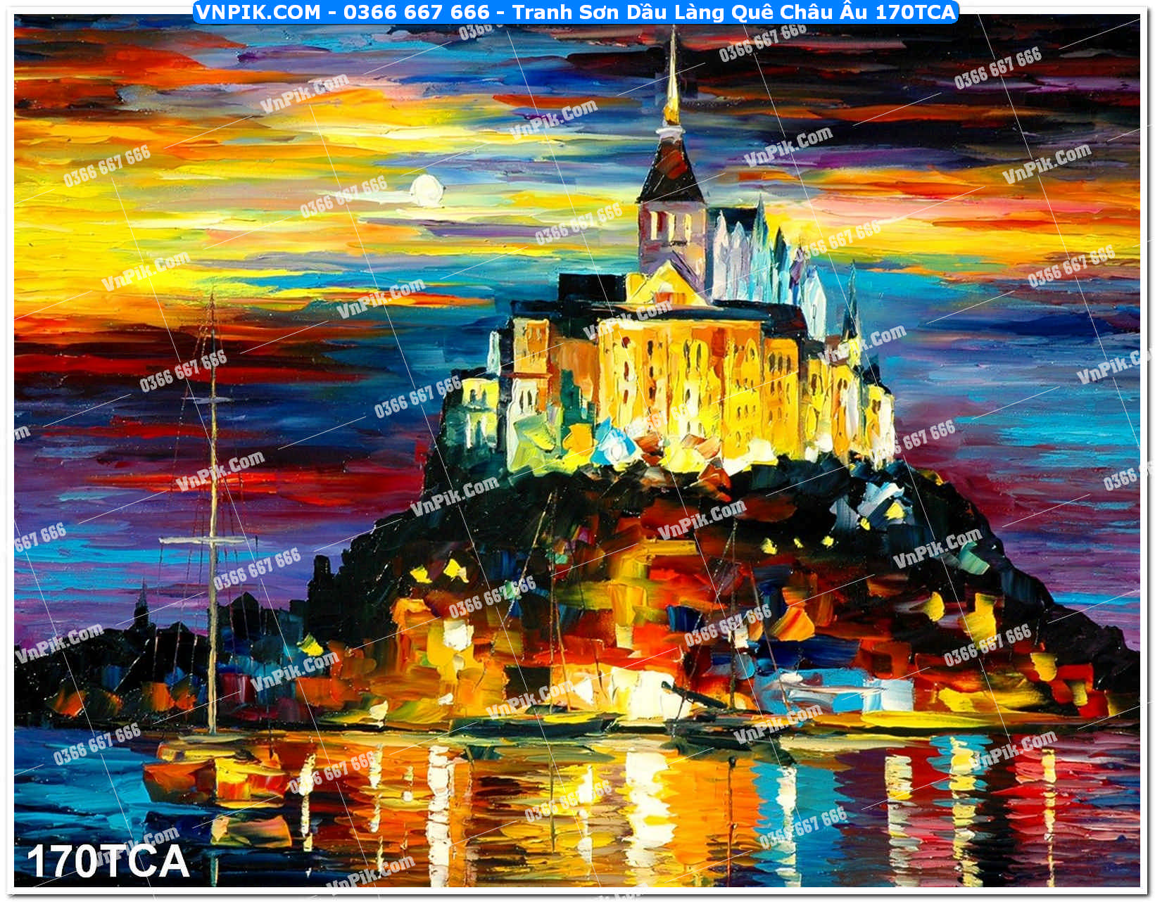 Tranh Sơn Dầu Làng Quê Châu Âu (170TCA)