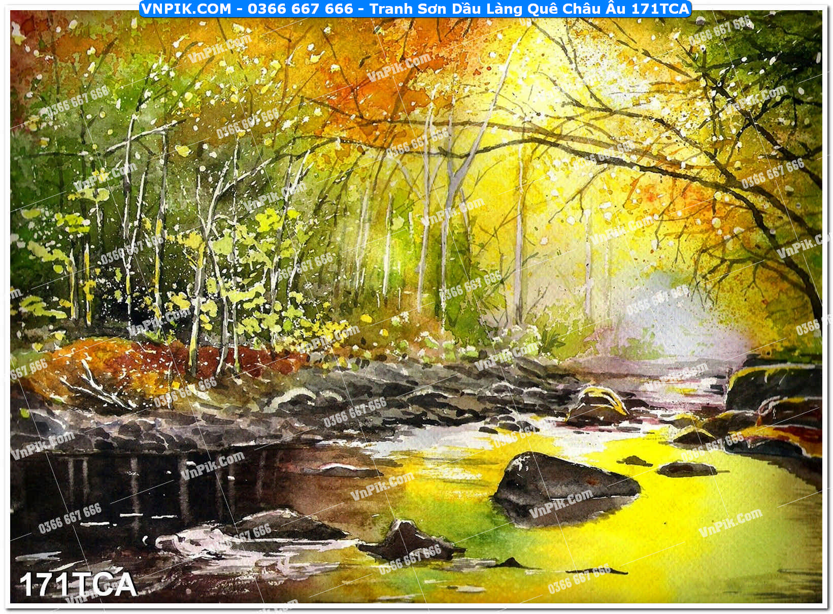 Tranh Sơn Dầu Làng Quê Châu Âu (171TCA)