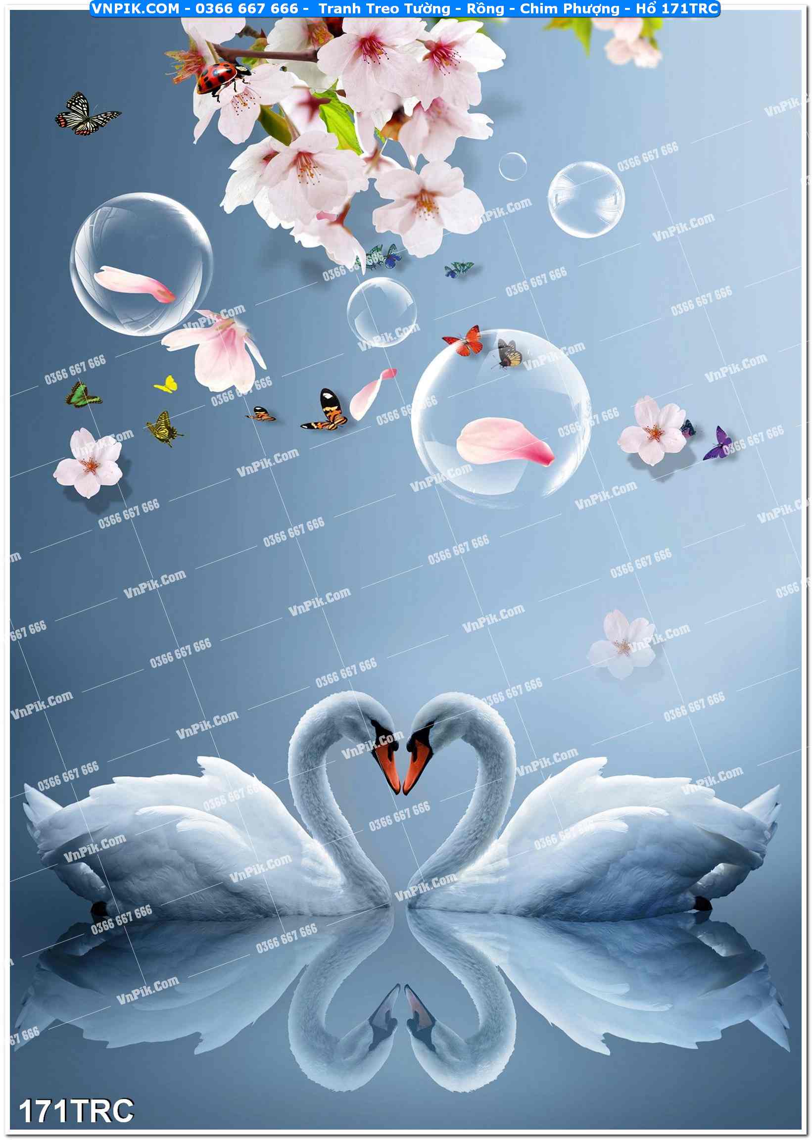 Tranh Treo Tường – Rồng – Chim Phượng – Hổ 171TRC