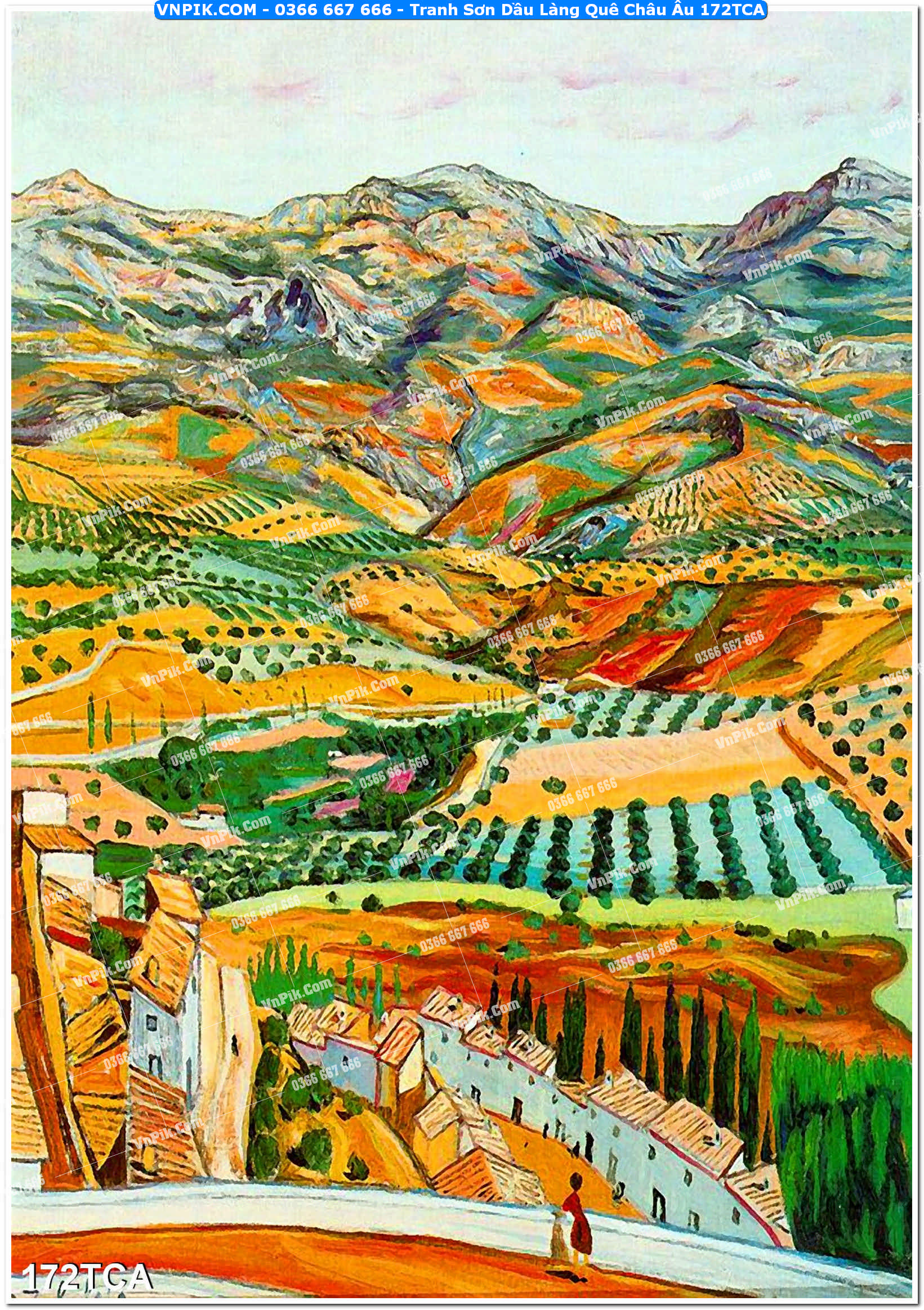 Tranh Sơn Dầu Làng Quê Châu Âu (172TCA)