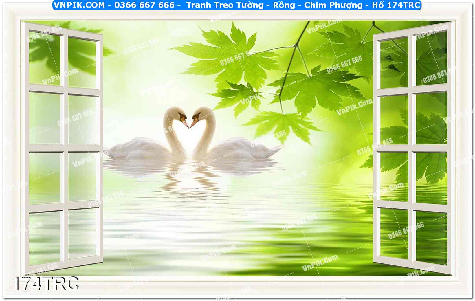 Tranh Treo Tường – Rồng – Chim Phượng – Hổ 174TRC