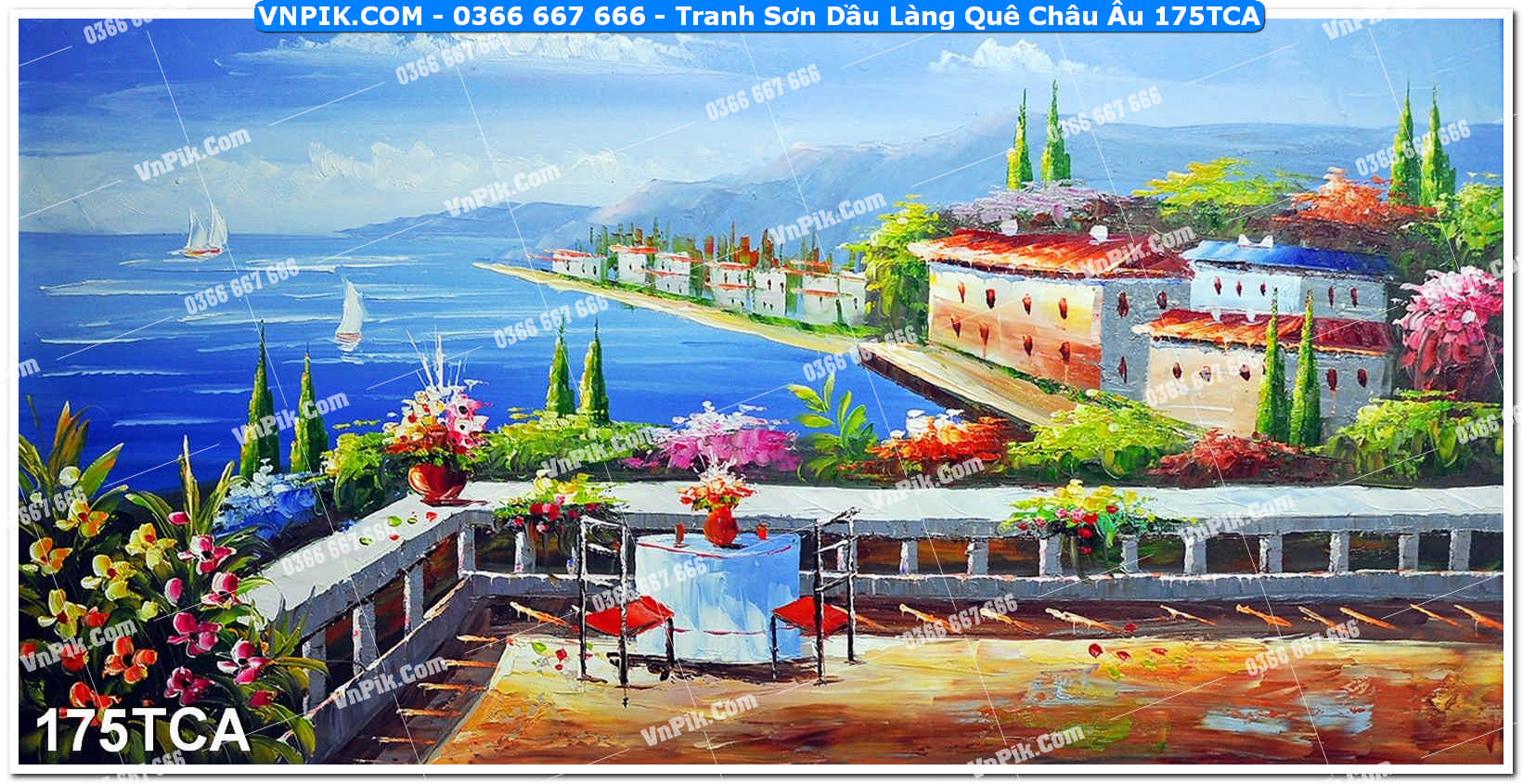 Tranh Sơn Dầu Làng Quê Châu Âu (175TCA)
