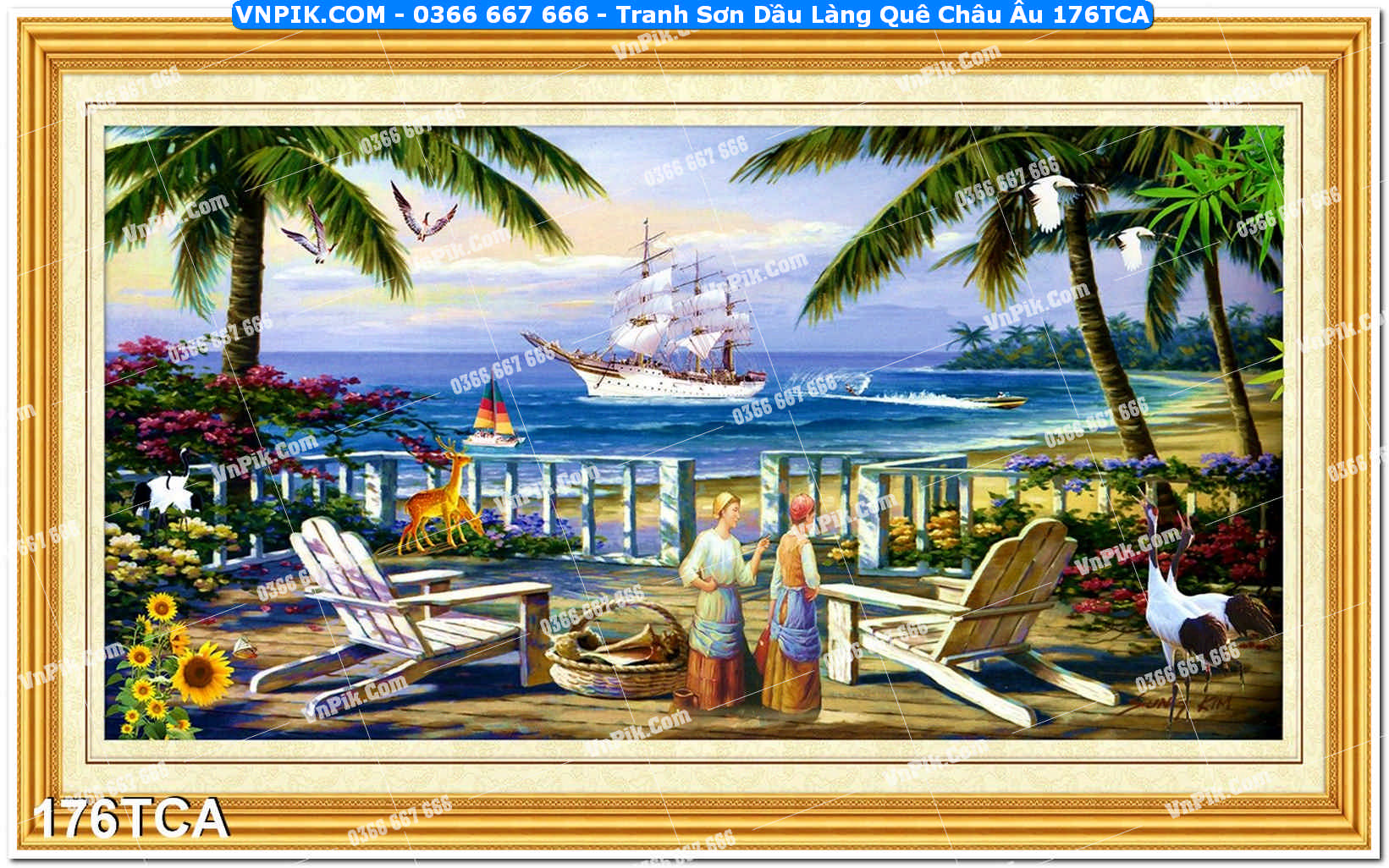 Tranh Sơn Dầu Làng Quê Châu Âu (176TCA)