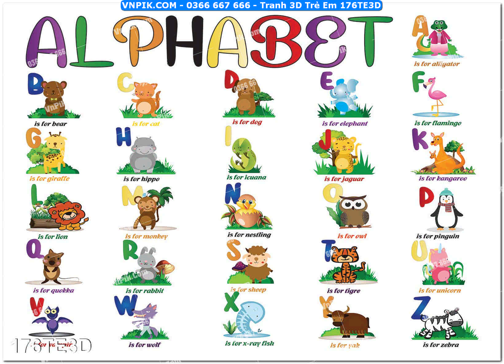 Tranh 3D Trẻ Em 176TE3D