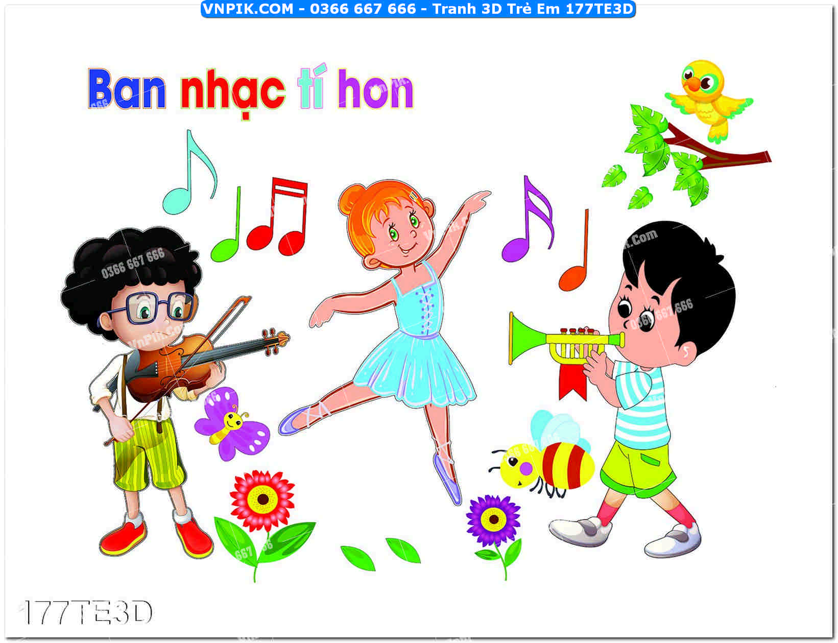 Tranh 3D Trẻ Em 177TE3D