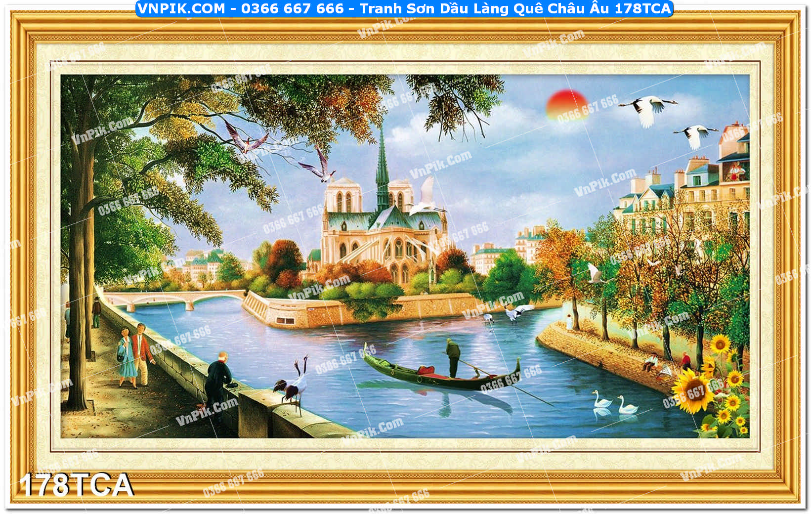 Tranh Sơn Dầu Làng Quê Châu Âu (178TCA)