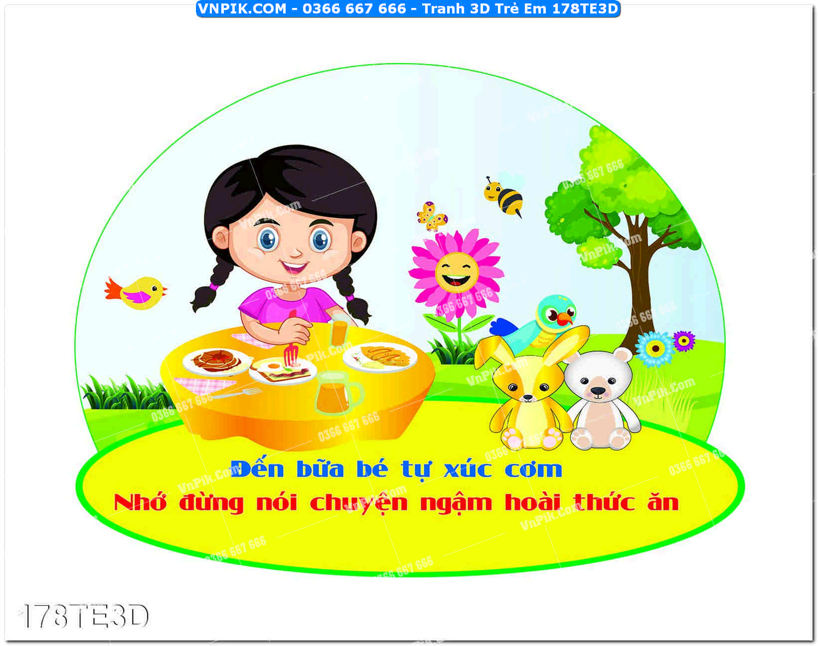 Tranh 3D Trẻ Em 178TE3D