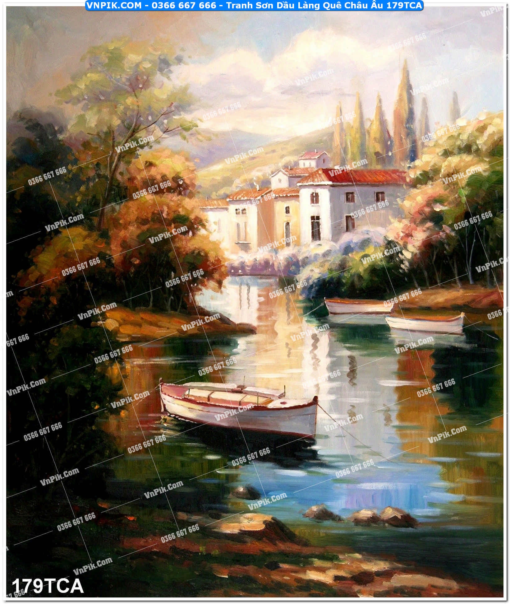 Tranh Sơn Dầu Làng Quê Châu Âu (179TCA)