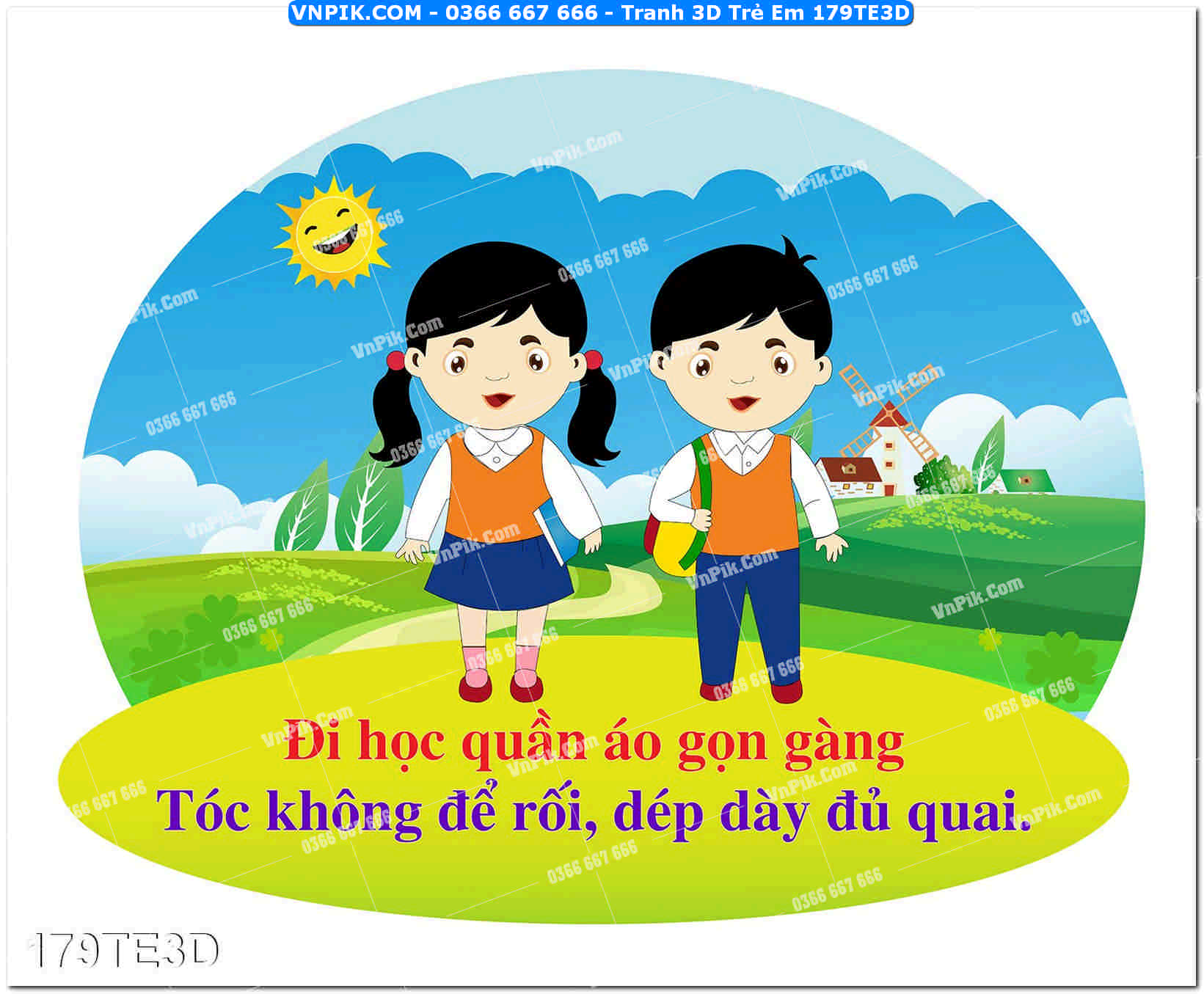 Tranh 3D Trẻ Em 179TE3D