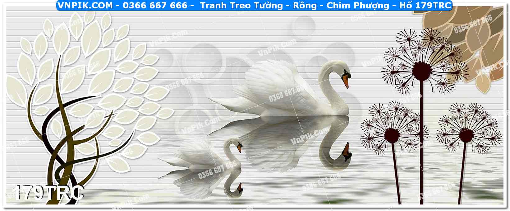 Tranh Treo Tường – Rồng – Chim Phượng – Hổ 179TRC