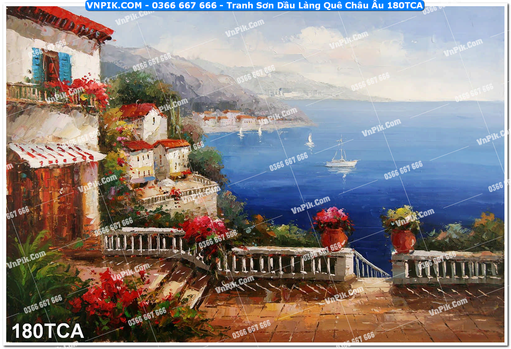 Tranh Sơn Dầu Làng Quê Châu Âu (180TCA)