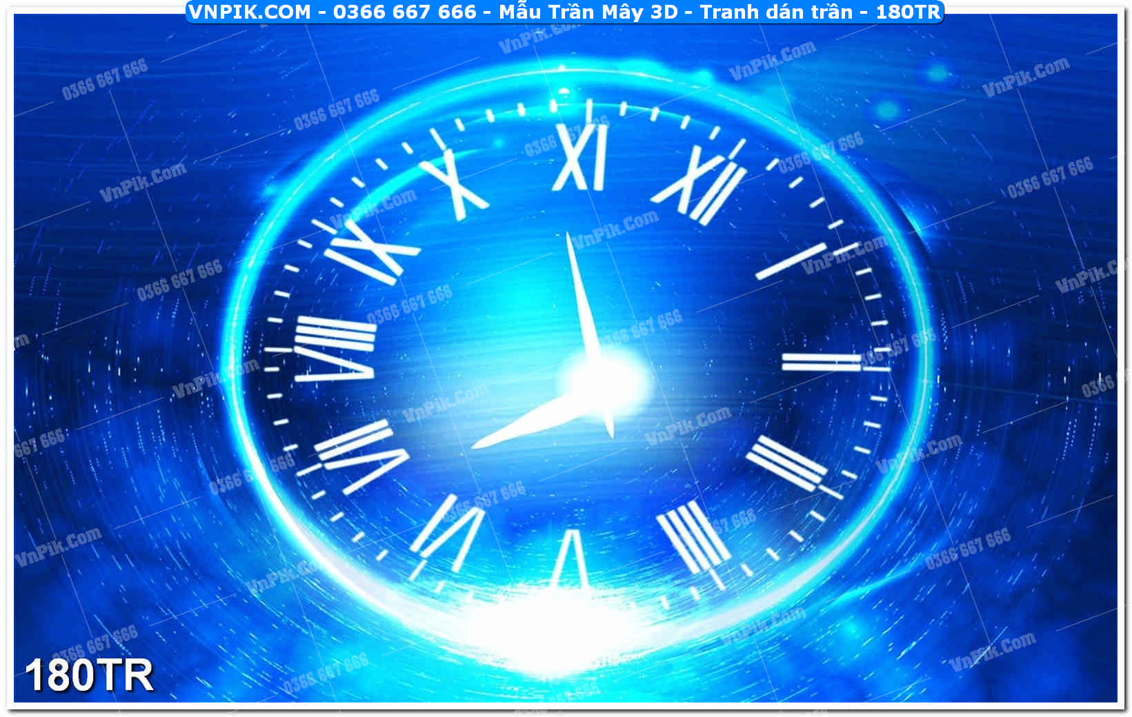 Mẫu Trần Mây 3D – Tranh dán trần 180TR